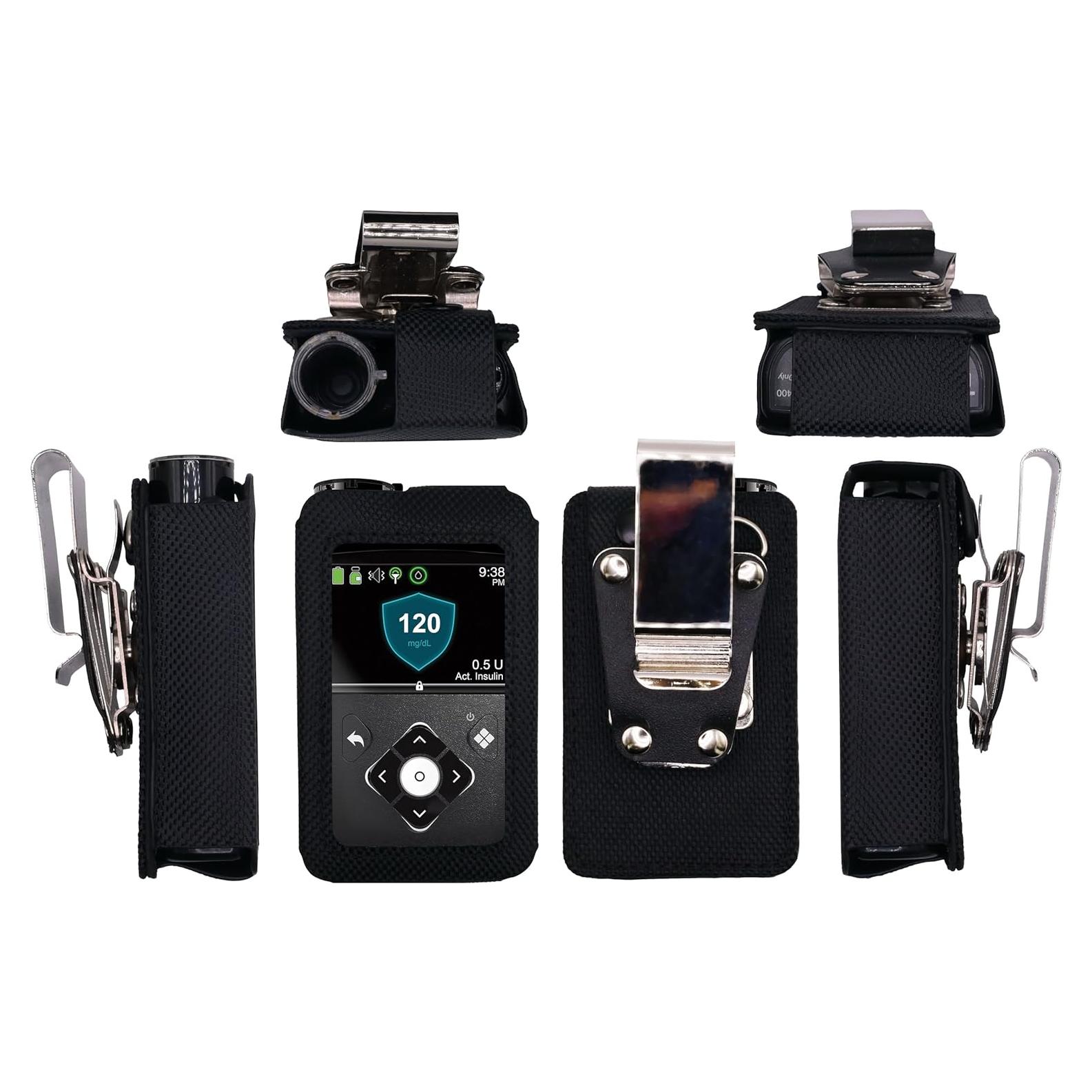 Funda Ajustada Medtronic Minimed con Clip Giratorio Negro