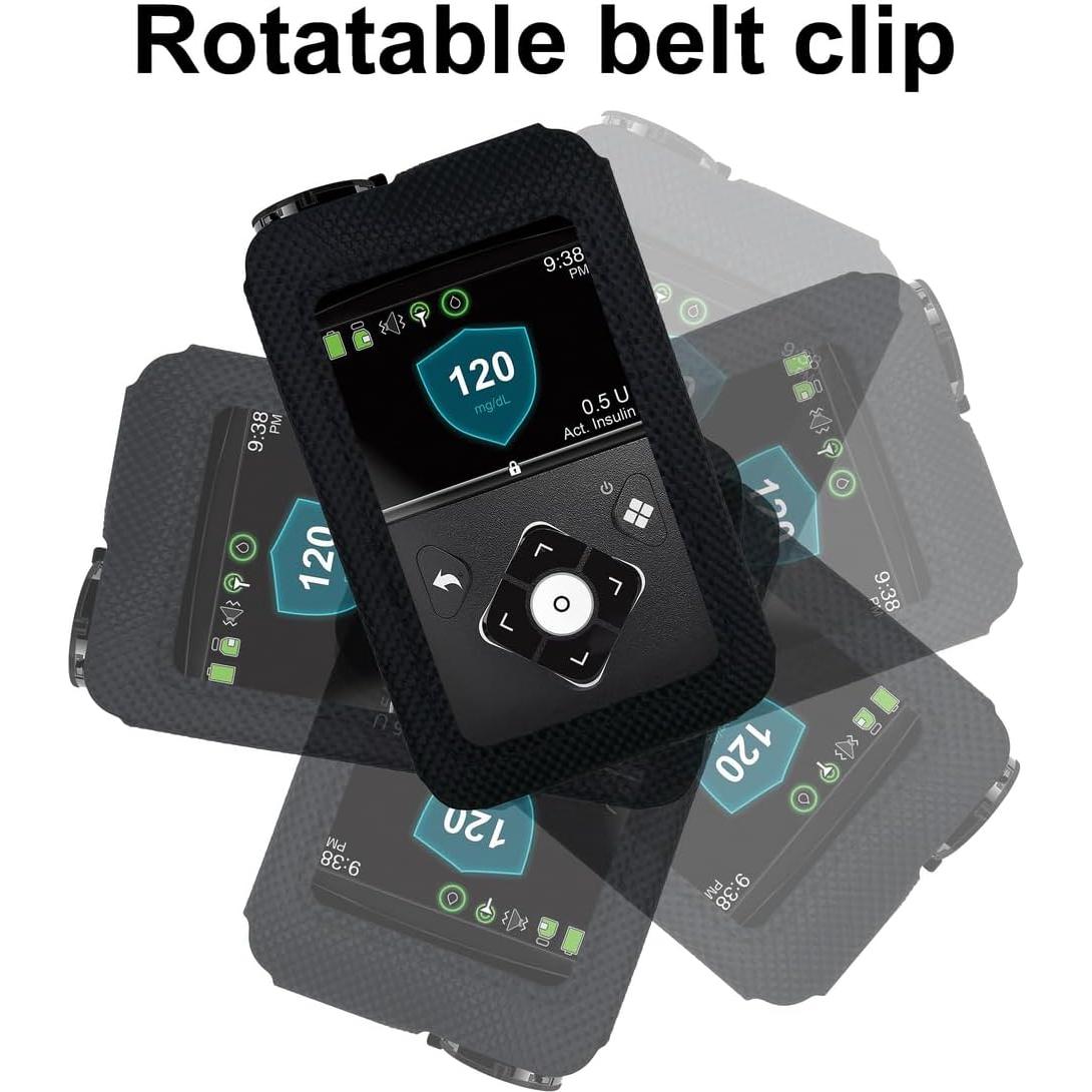Funda Ajustada Medtronic Minimed con Clip Giratorio Negro