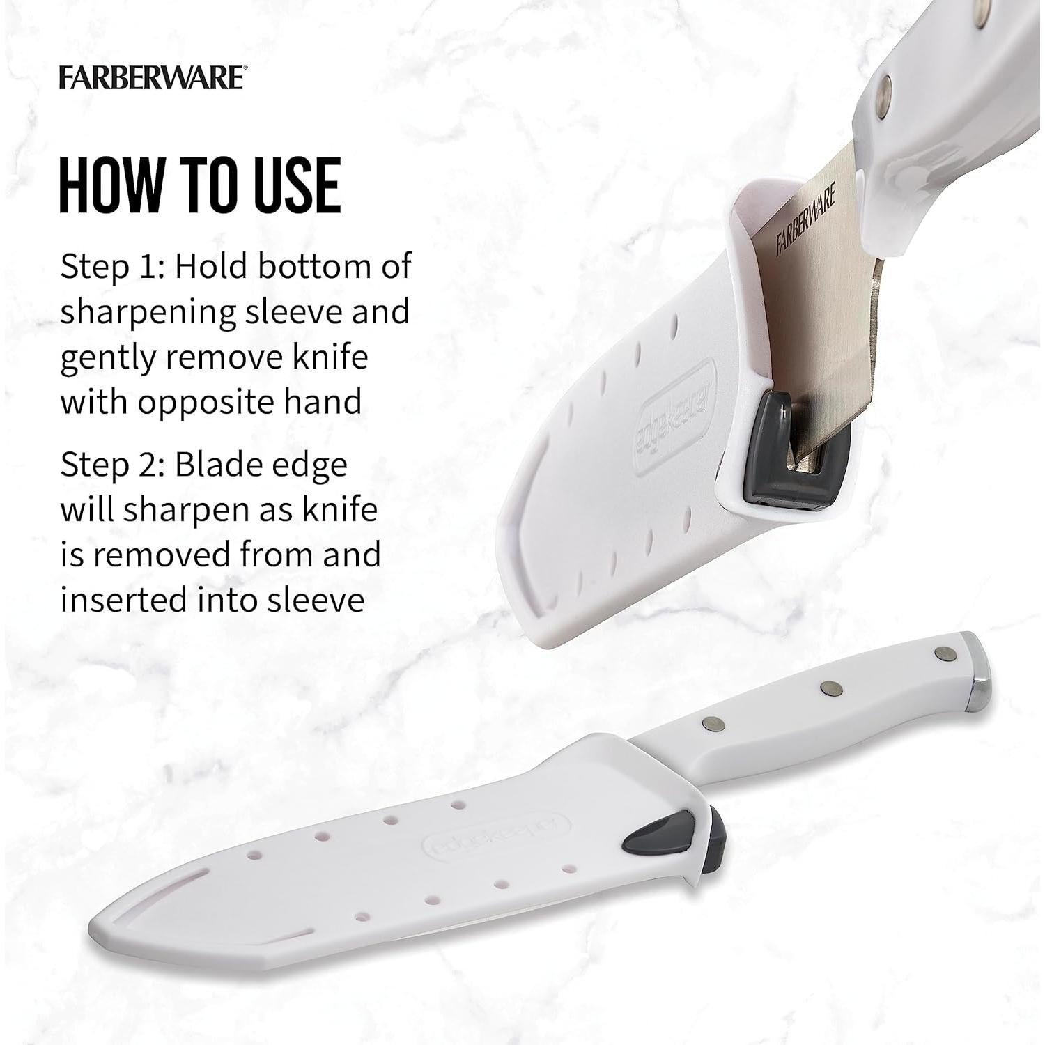 Cuchillo de Chef Farberware 15.24 cm con Cubierta Afiladora