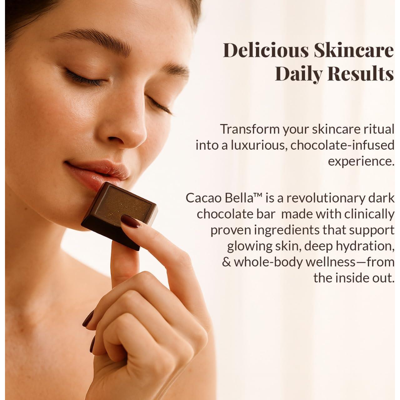 Barras de Chocolate Cacao Bella con Colágeno VERISOL - 30 Porciones