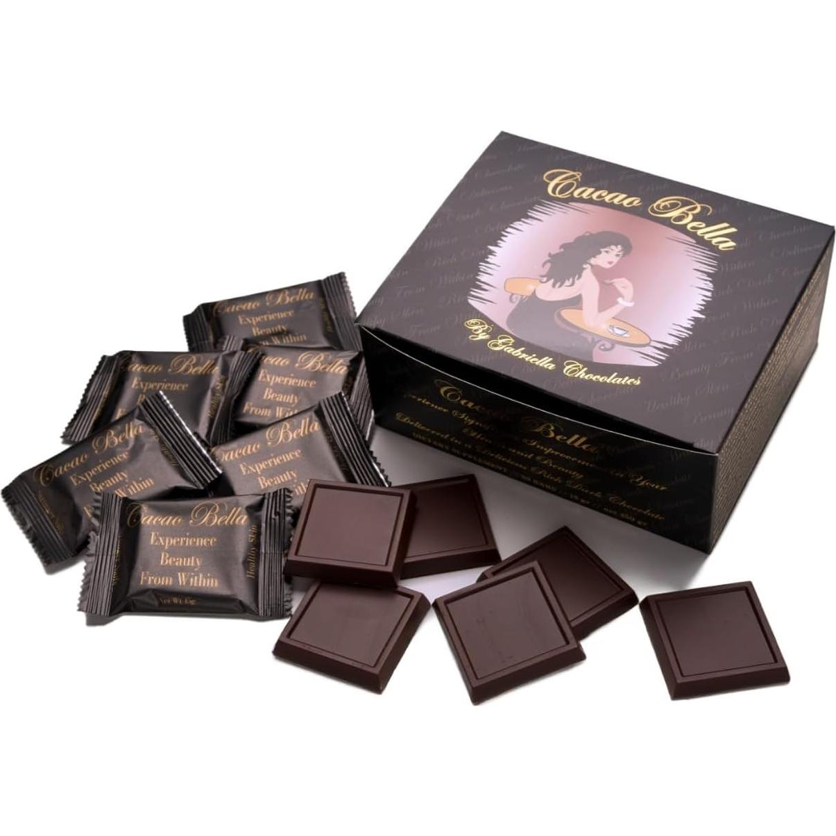 Barras de Chocolate Cacao Bella con Colágeno VERISOL - 30 Porciones