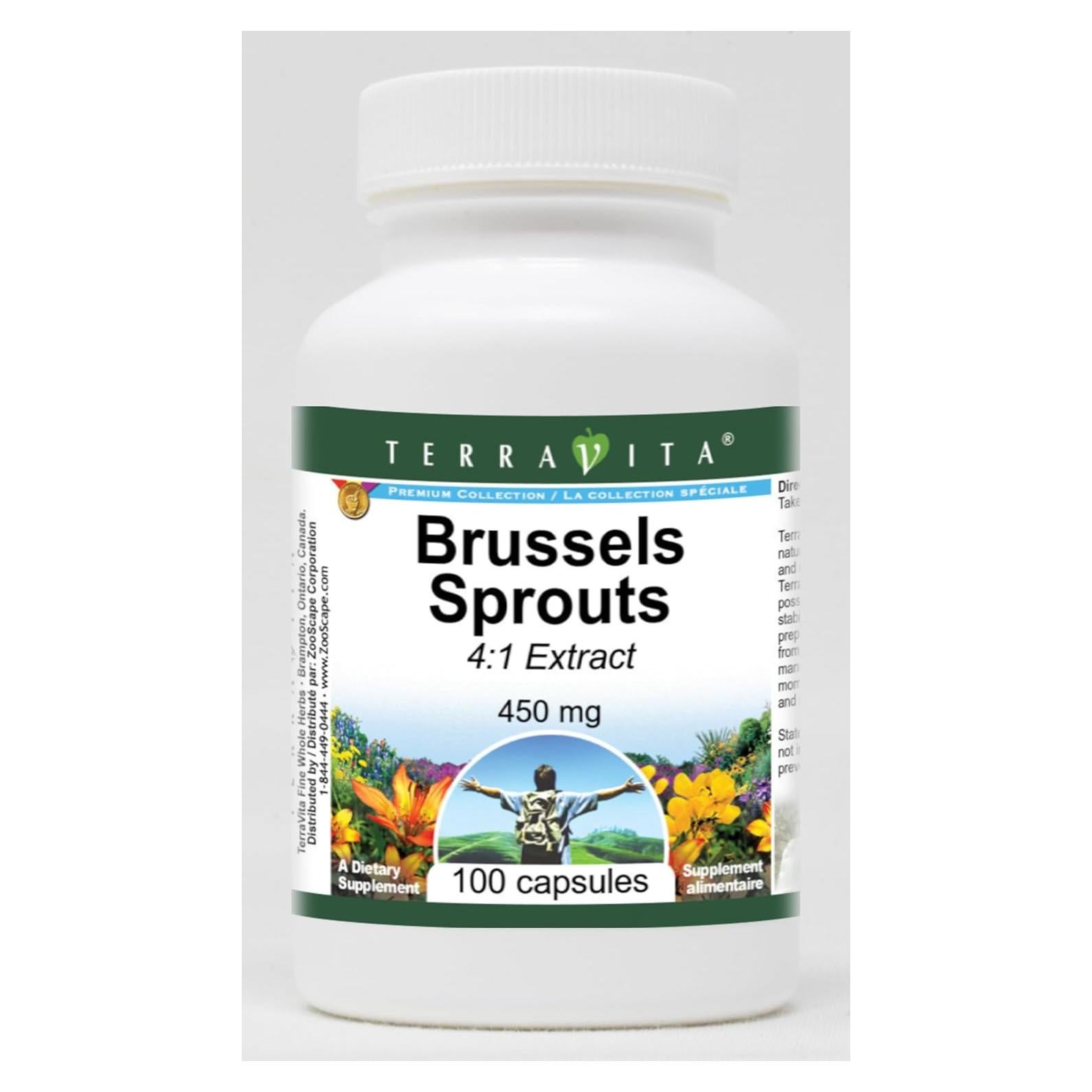Cápsulas de Brote de Bruselas 450 mg TerraVita 100 unidades