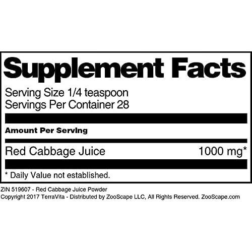 Polvo de Jugo de Repollo Rojo TerraVita 28.35 g Sin Rellenos