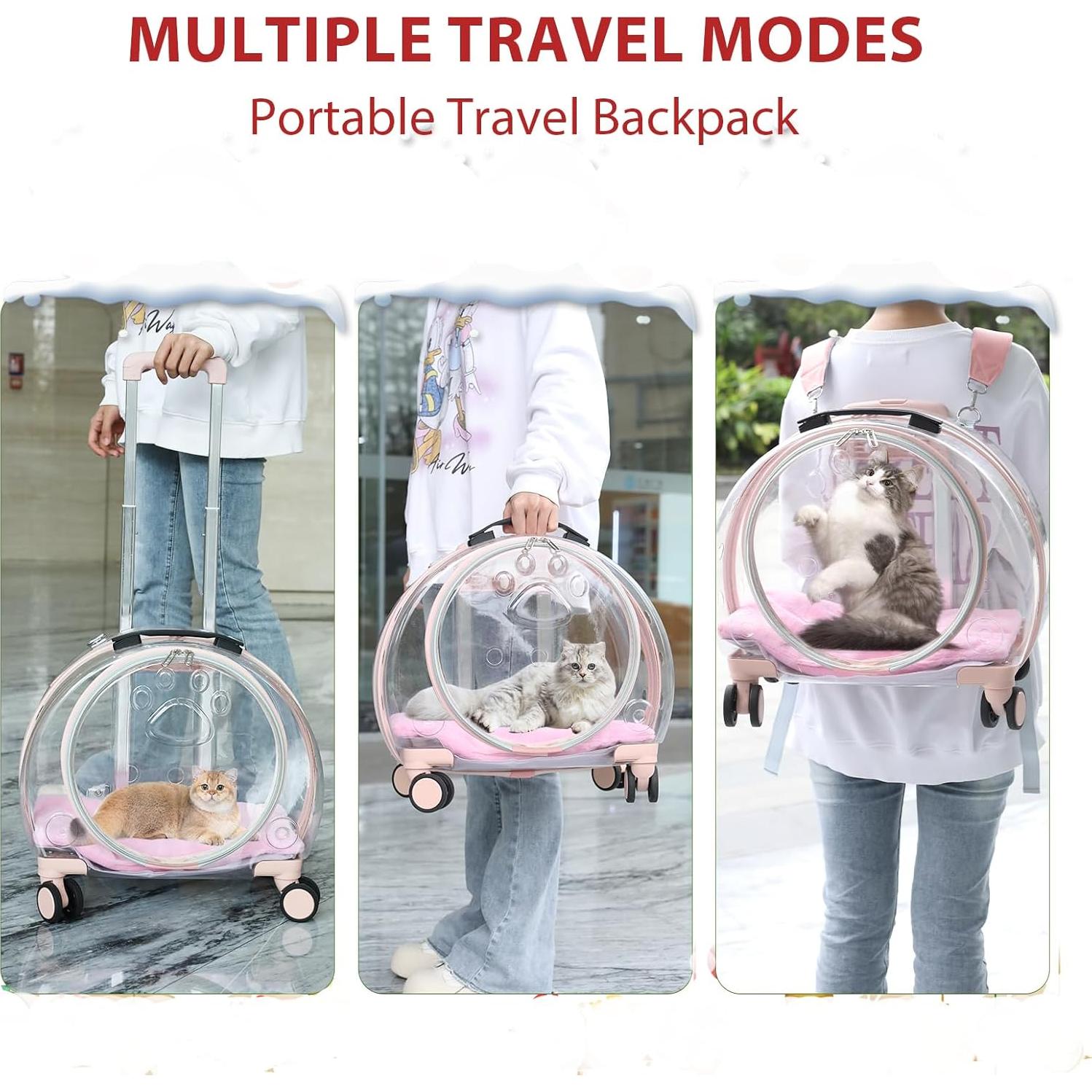 Transportador para mascotas TripleHare G400 Rosa 44.5x30x39.9cm