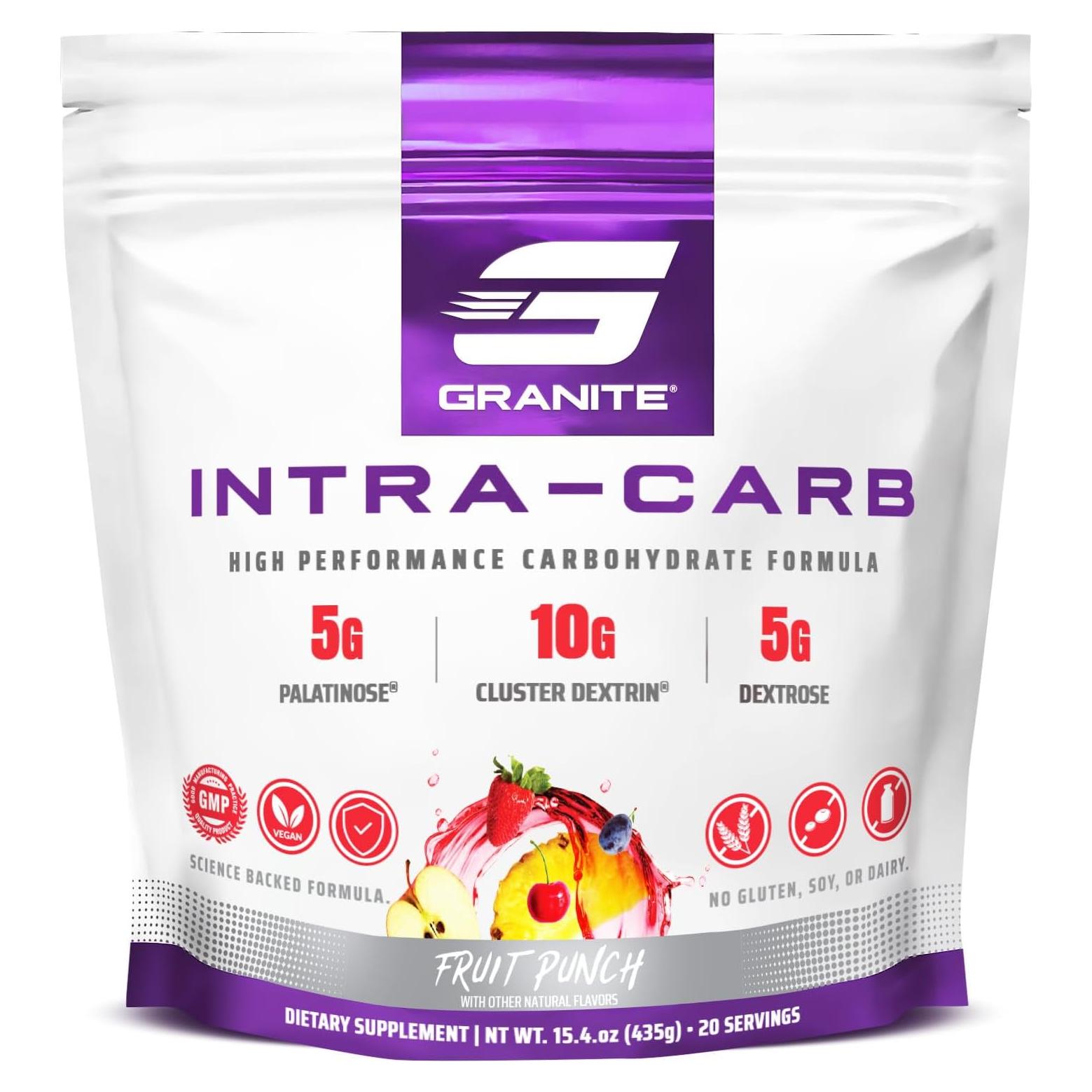 Polvo de Carbohidratos Intra Carb Granite Sabor Ponche de Frutas - 20 Porciones