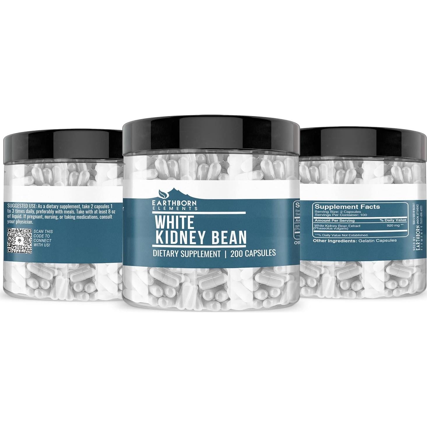 Extracto de Frijol Blanco Earthborn Elements 200 Cápsulas Puro