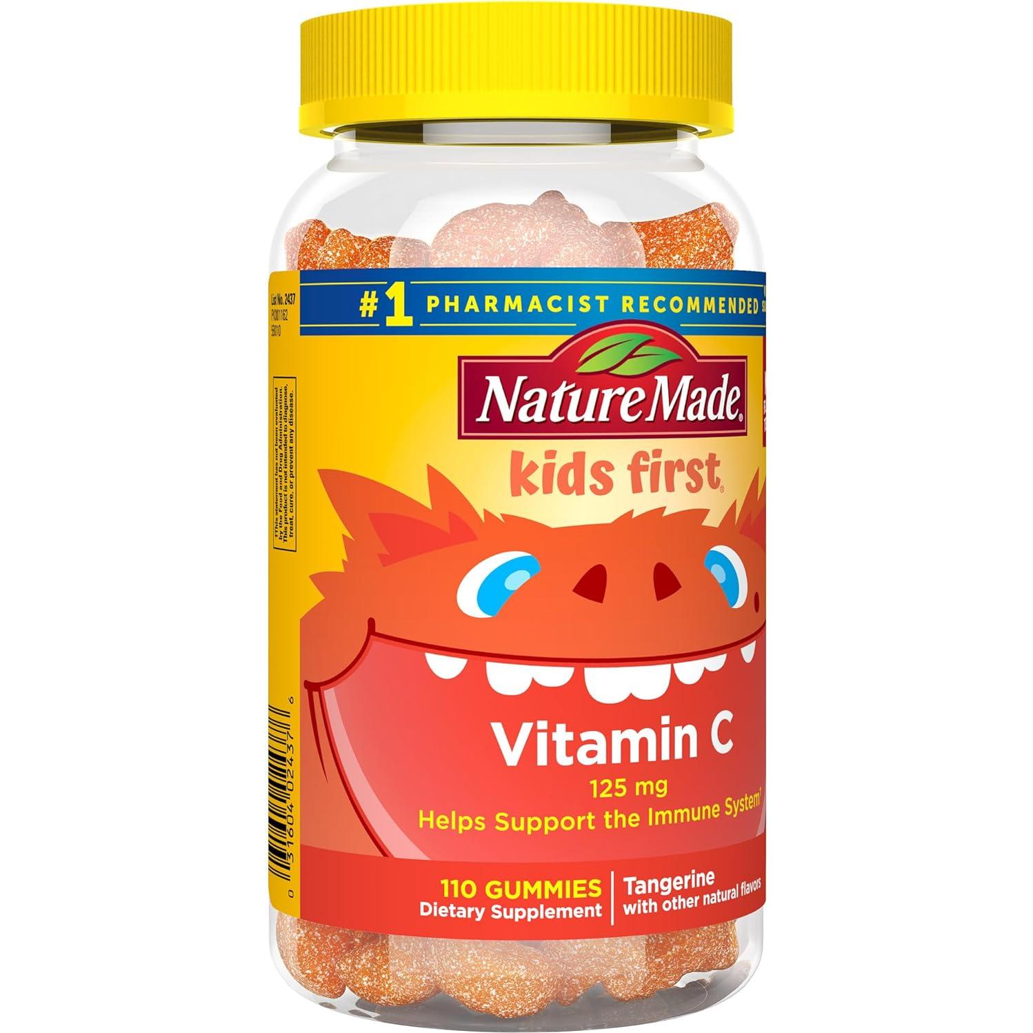 Gomas de Vitamina C Nature Made Kids 110 Unidades Sabor Mandarina