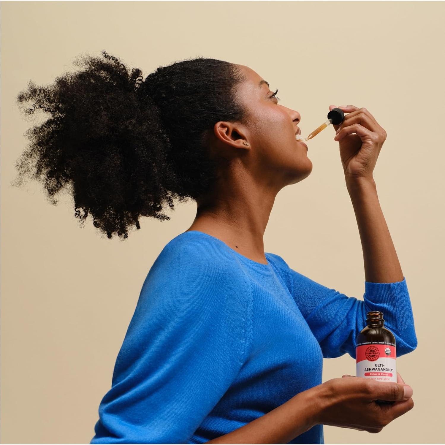 Vimergy Ashwagandha Líquido Orgánico 60.1 mL - Vegano y Sin Gluten