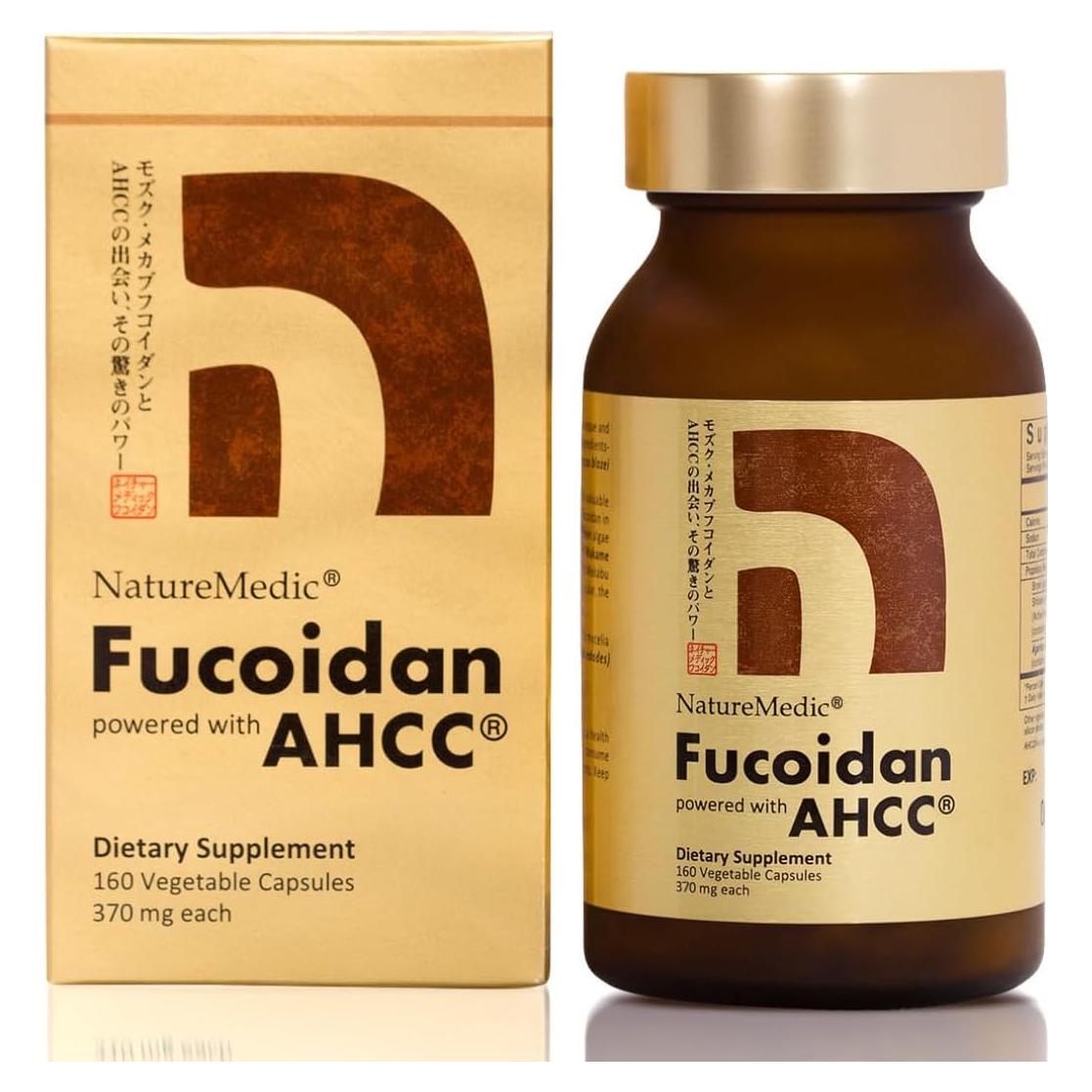 Suplemento Inmunidad Fucoidan AHCC NatureMedic 160 Cápsulas