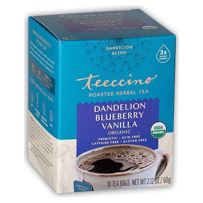 Té Herbal Teeccino Diente de León Arándano Vainilla 10 Bolsas