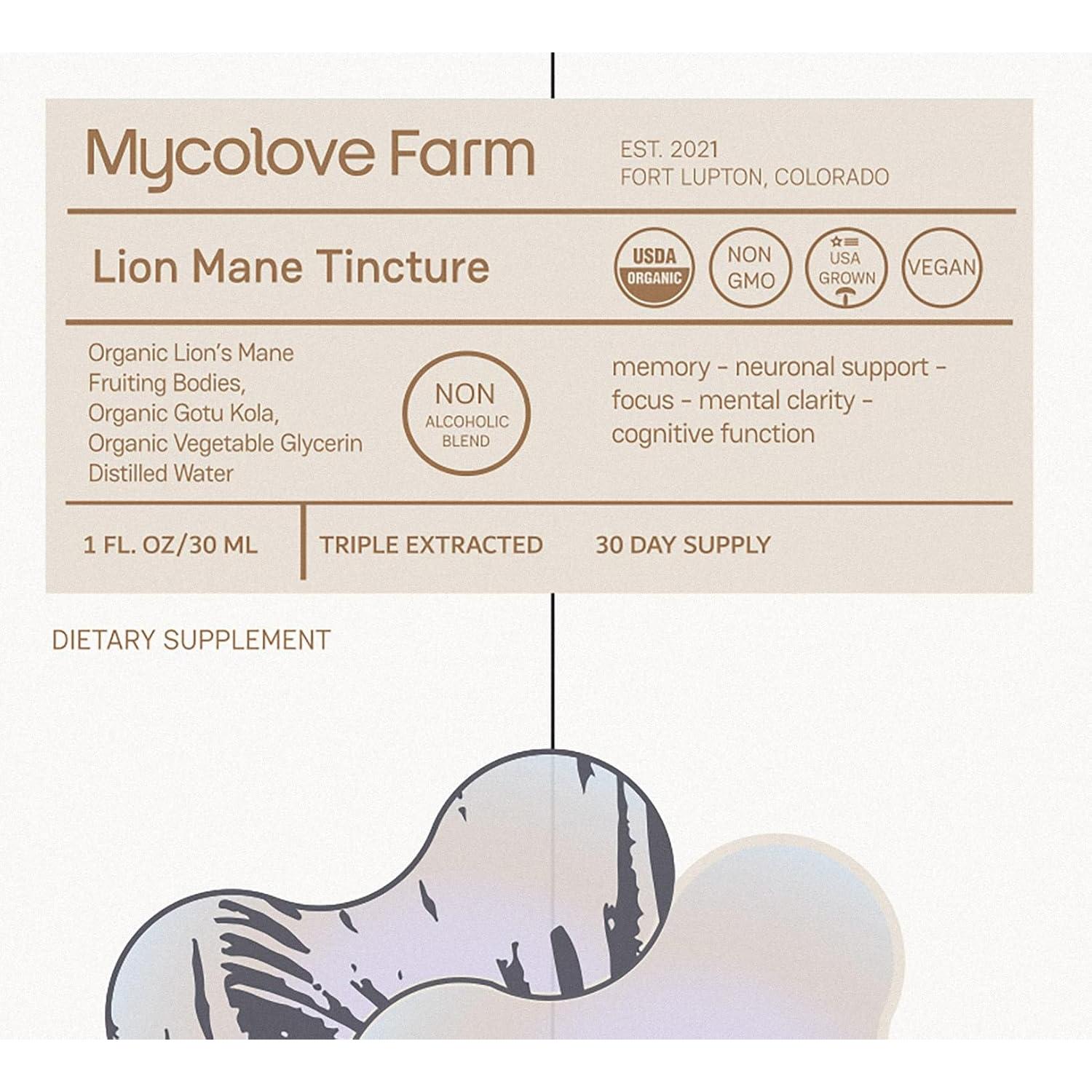 Tintura Orgánica Melena de León y Gotu Kola Mycolove 30ml