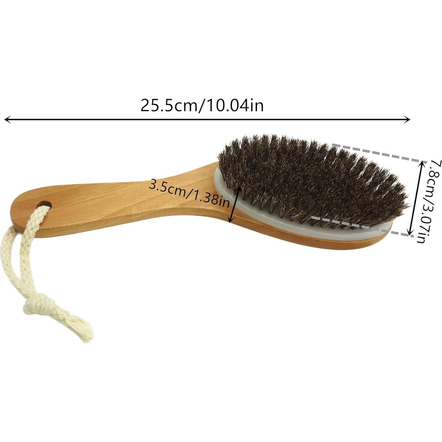 Cepillo Corporal Exfoliante YIOYOODA de Caballo con Mango Curvado 24.89 cm