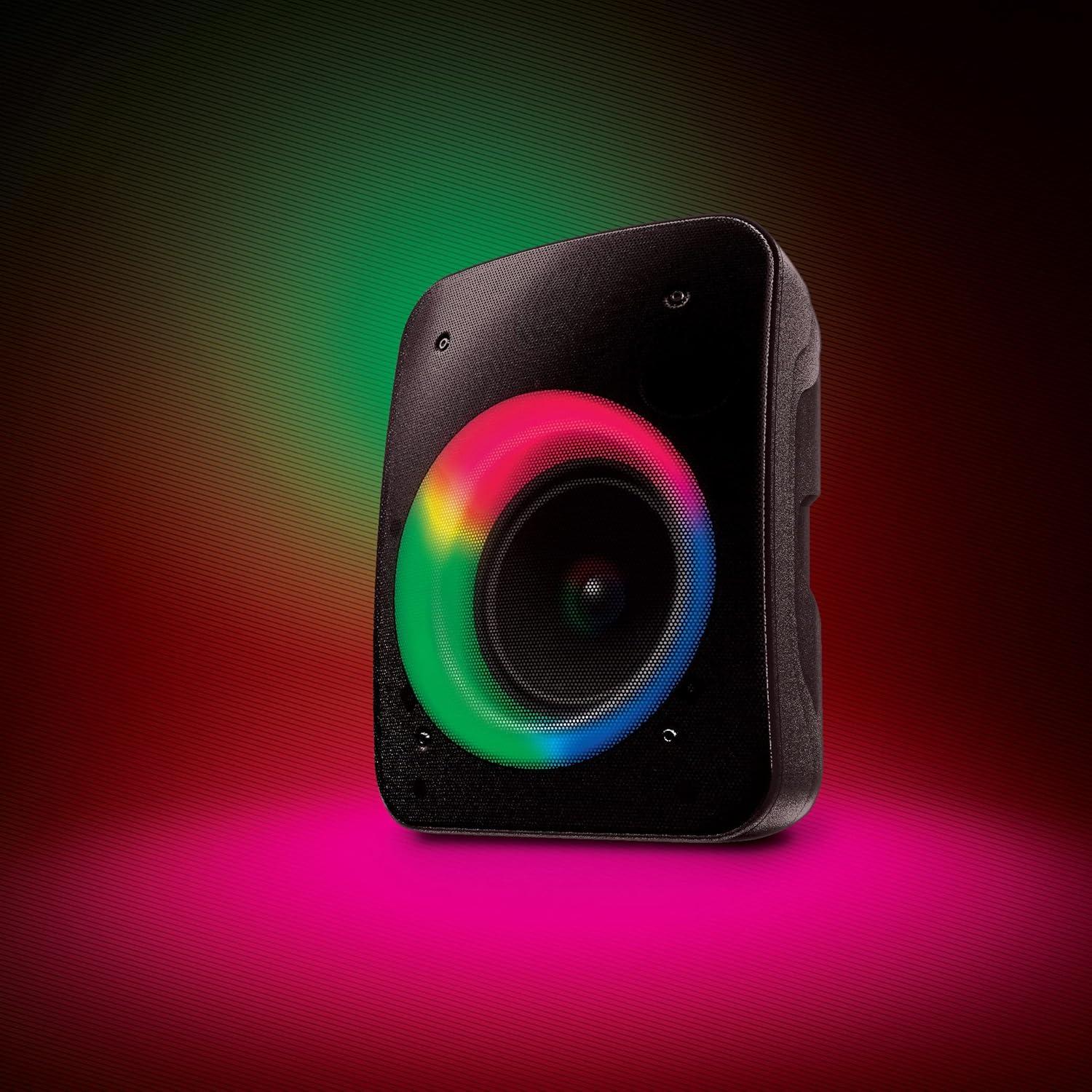 Altavoz Bluetooth Inalámbrico Coby CPA540, 1.25 kg, 11 Modos de Luz LED