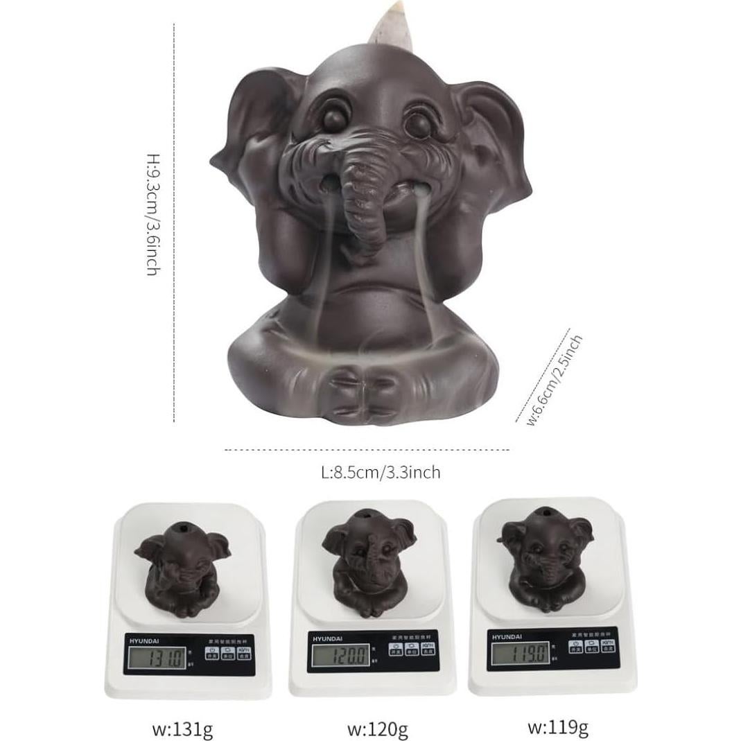 Quemador de Incienso Simcat de Arcilla Púrpura 8.5x6.6x9.3cm