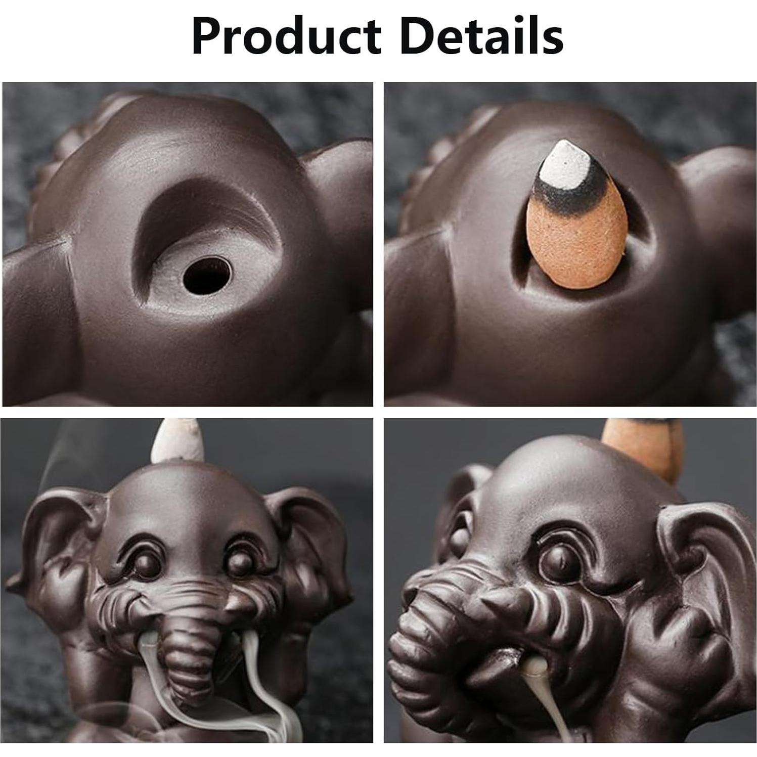 Quemador de Incienso Simcat de Arcilla Púrpura 8.5x6.6x9.3cm