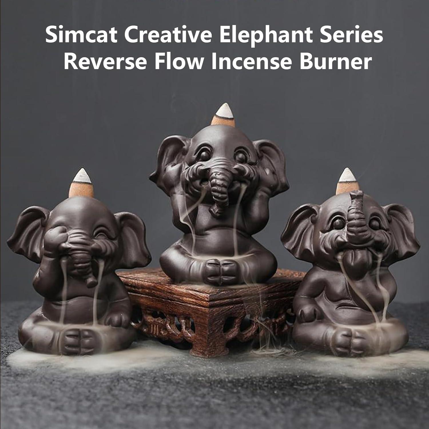 Quemador de Incienso Simcat de Arcilla Púrpura 8.5x6.6x9.3cm