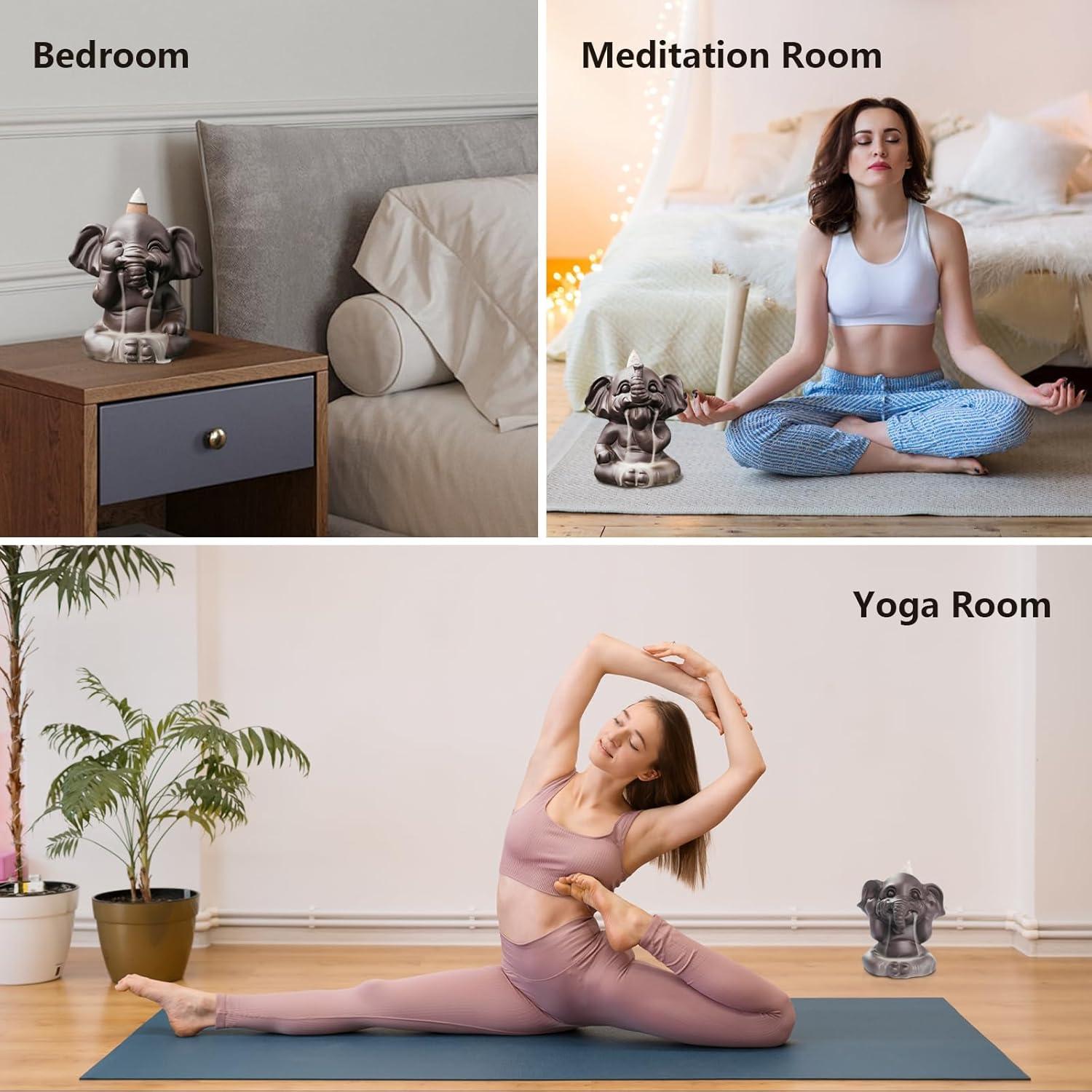 Quemador de Incienso Simcat de Arcilla Púrpura 8.5x6.6x9.3cm