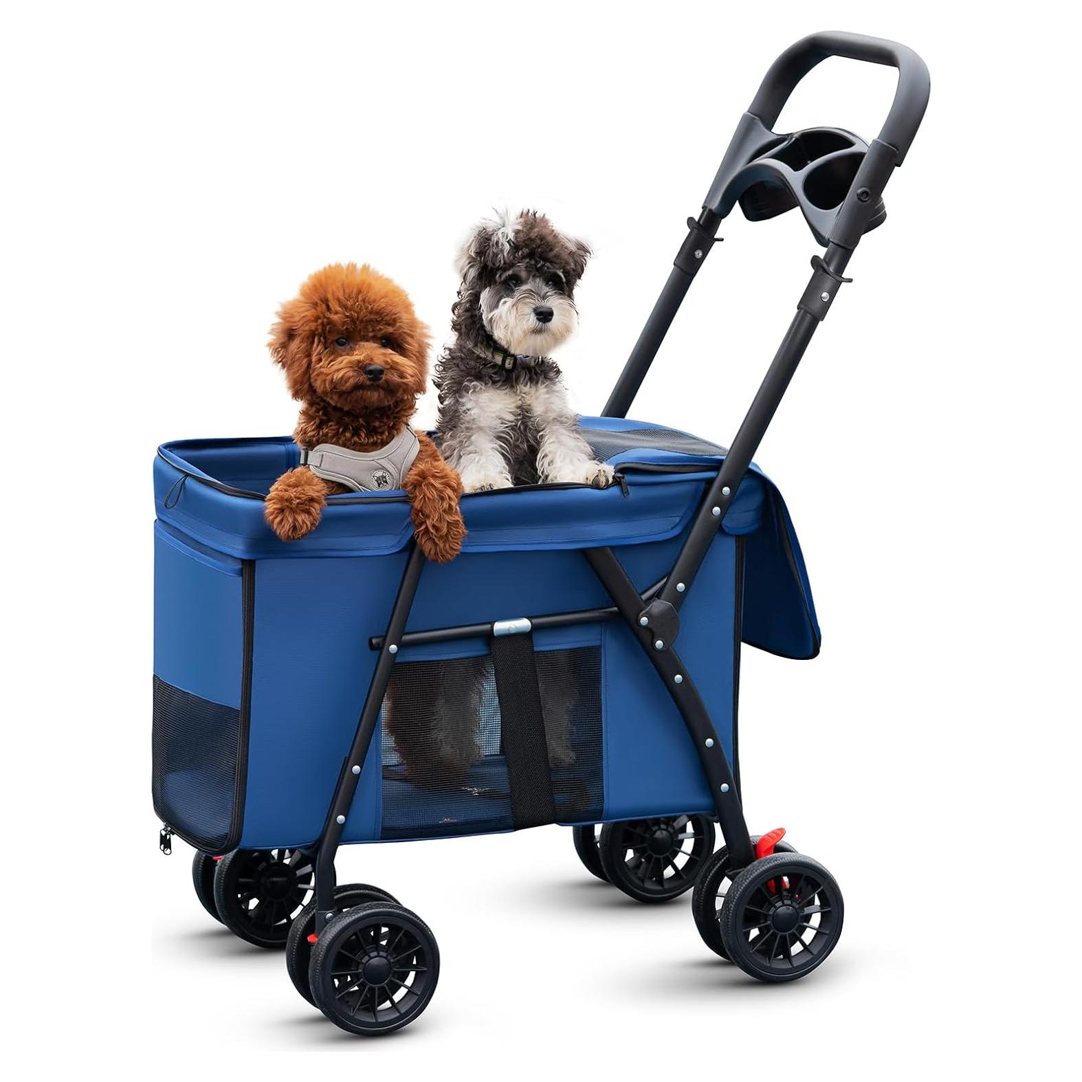 Carrito Plegable para Mascotas MOV COMPRA Azul 100x50 cm