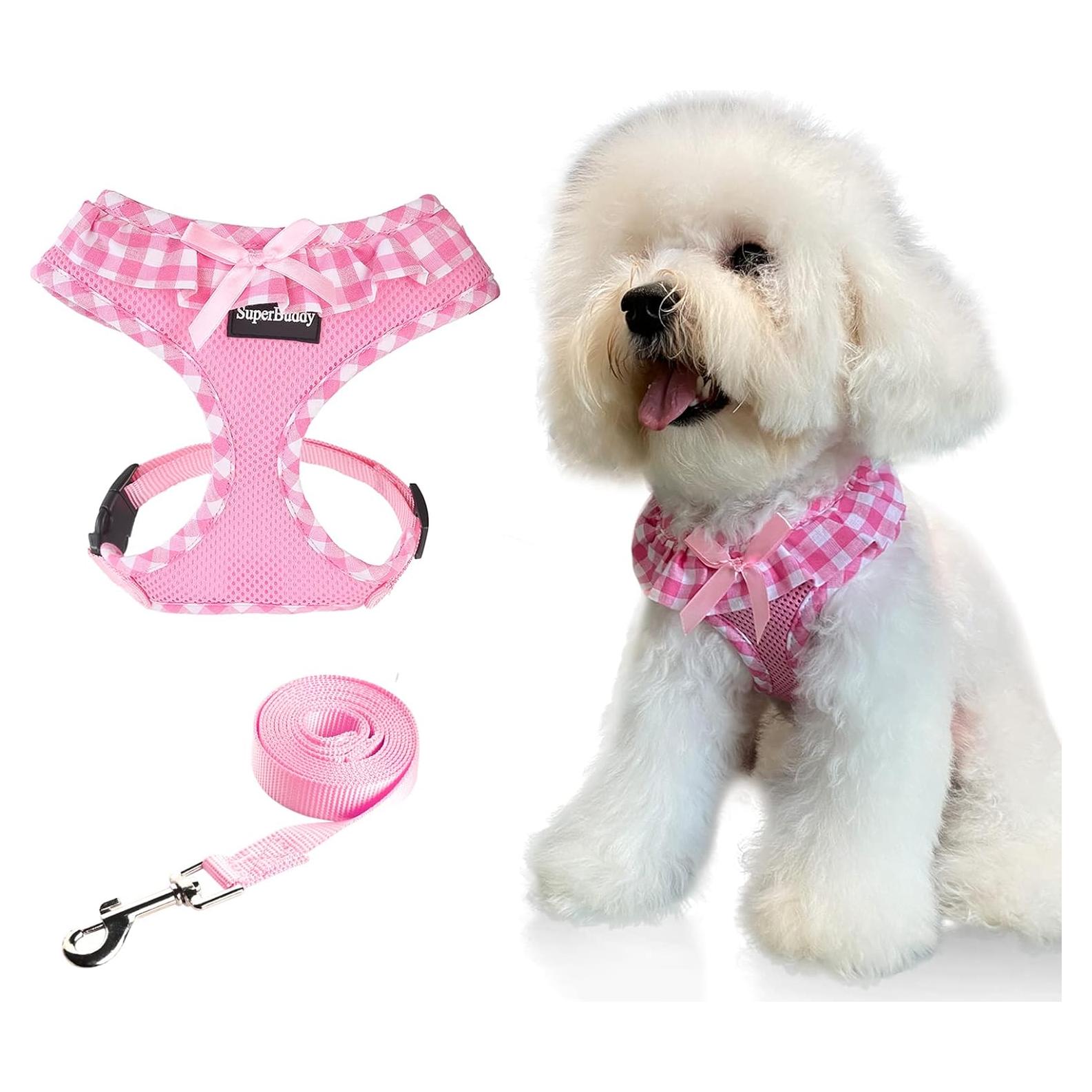 Arnés de Perro SuperBuddy Rosa L Transpirable y Ligero