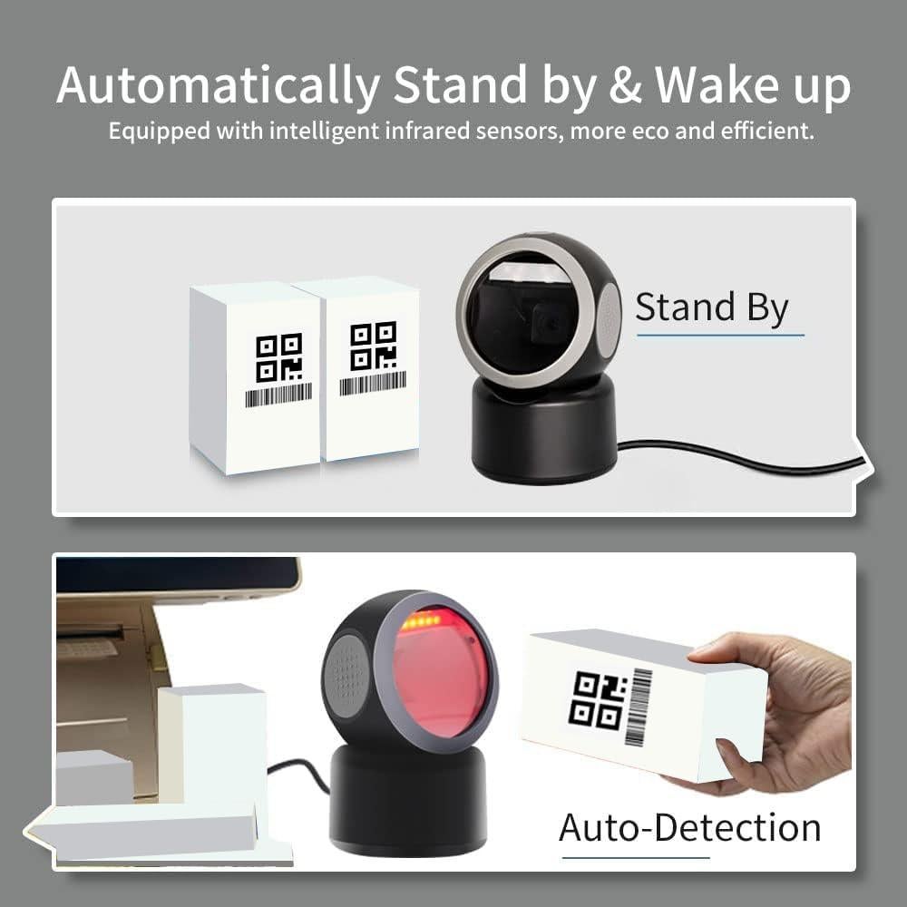 Escáner de Código de Barras Alacrity 2D/1D USB Negro