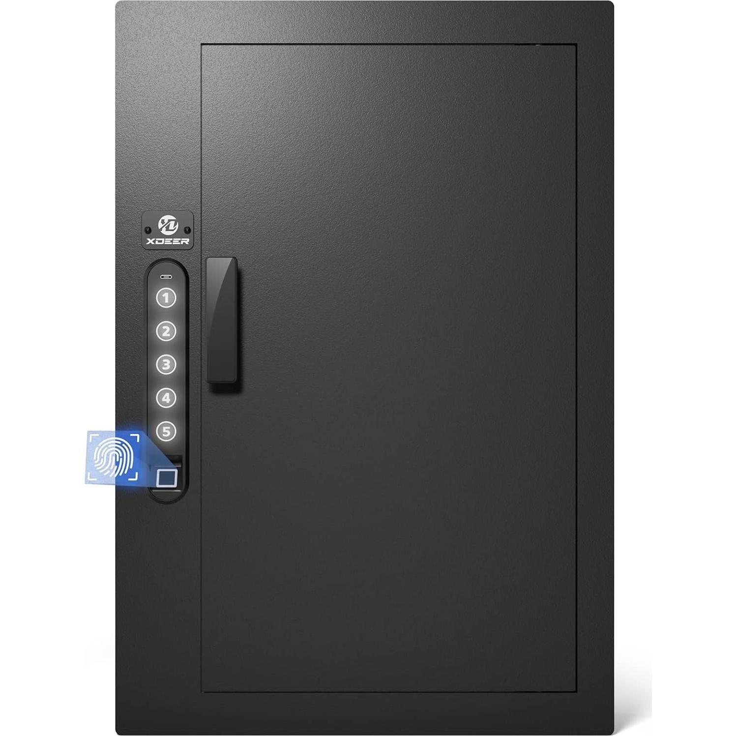 Caja Fuerte de Pared XDeer Biometrica con Teclado 53x38cm