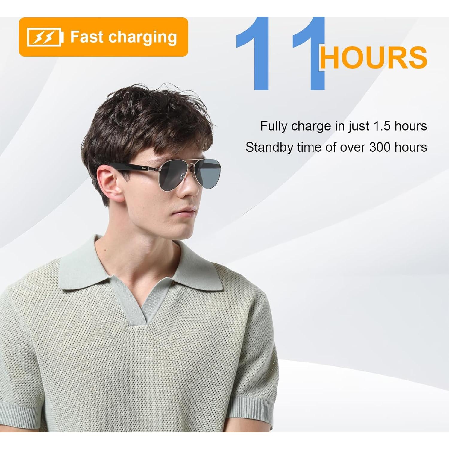 Gafas de sol inteligentes GetD GG14 con Bluetooth y control de voz