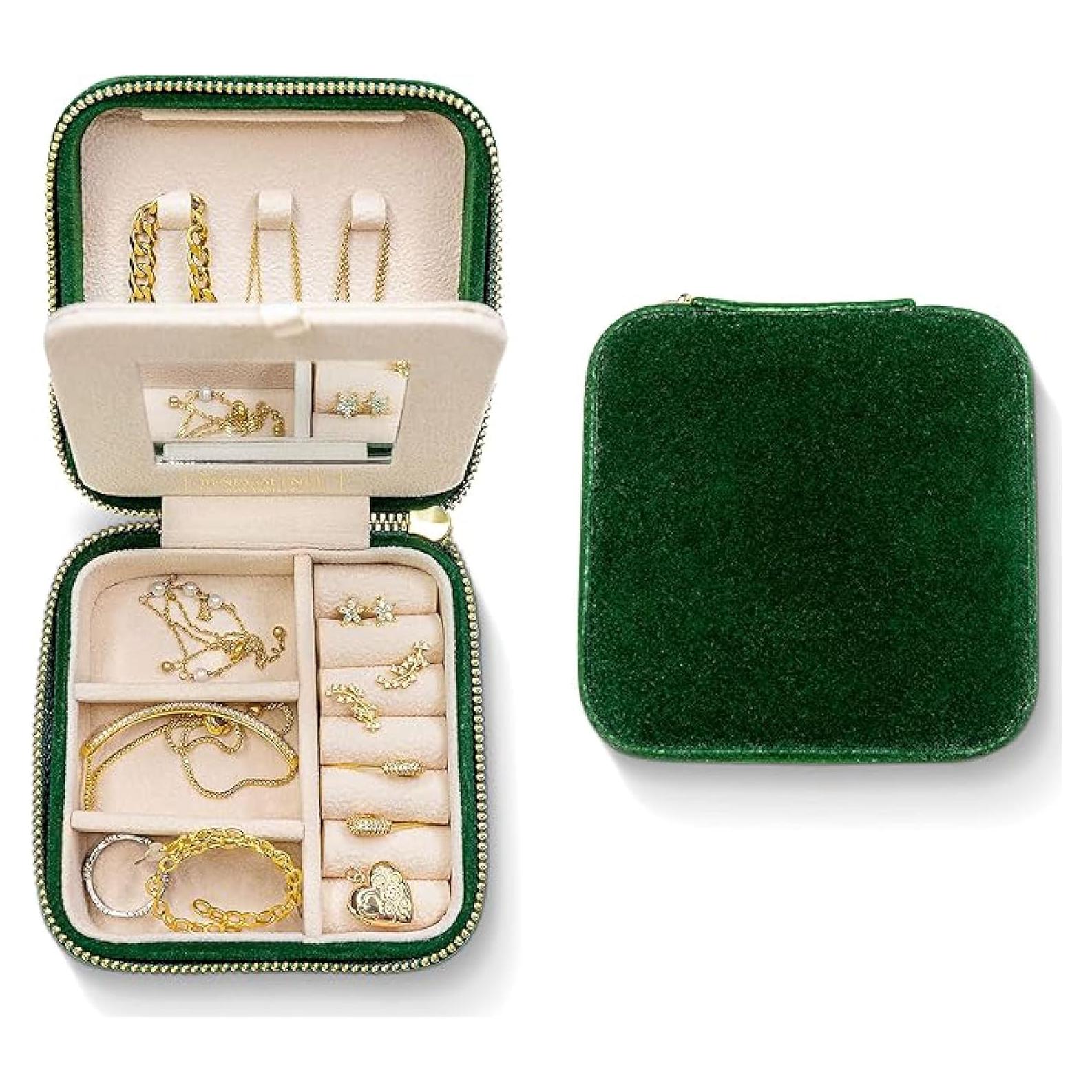 Caja de Joyería Benevolence LA Esmeralda Compacta con Espejo