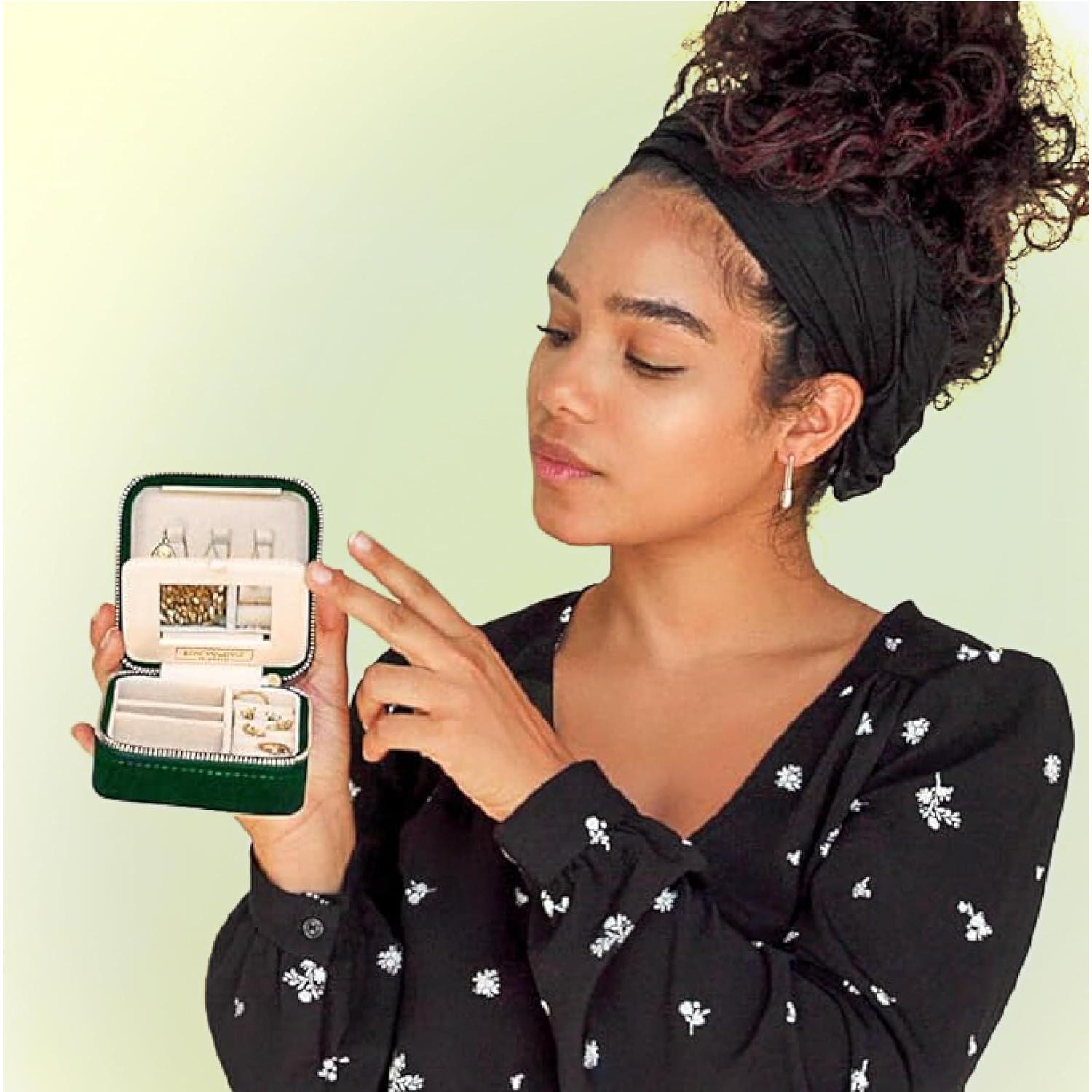 Caja de Joyería Benevolence LA Esmeralda Compacta con Espejo