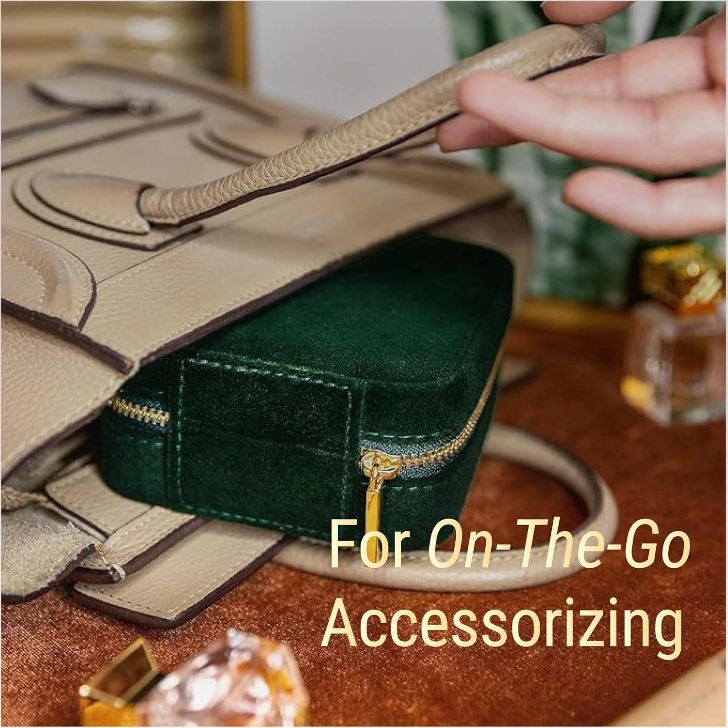 Caja de Joyería Benevolence LA Esmeralda Compacta con Espejo