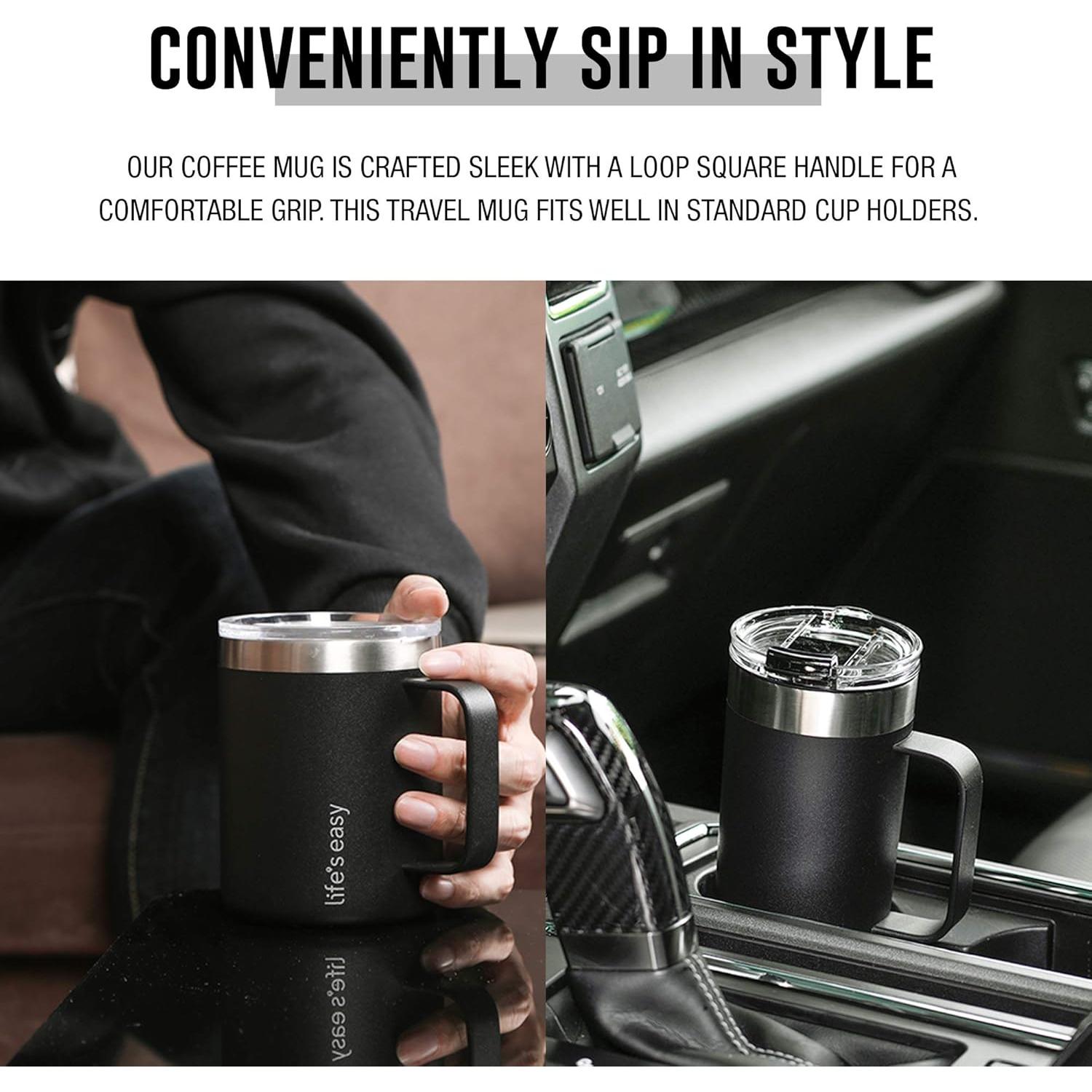 Taza de Acero Inoxidable Life's Easy 12 oz Aislada Doble Pared