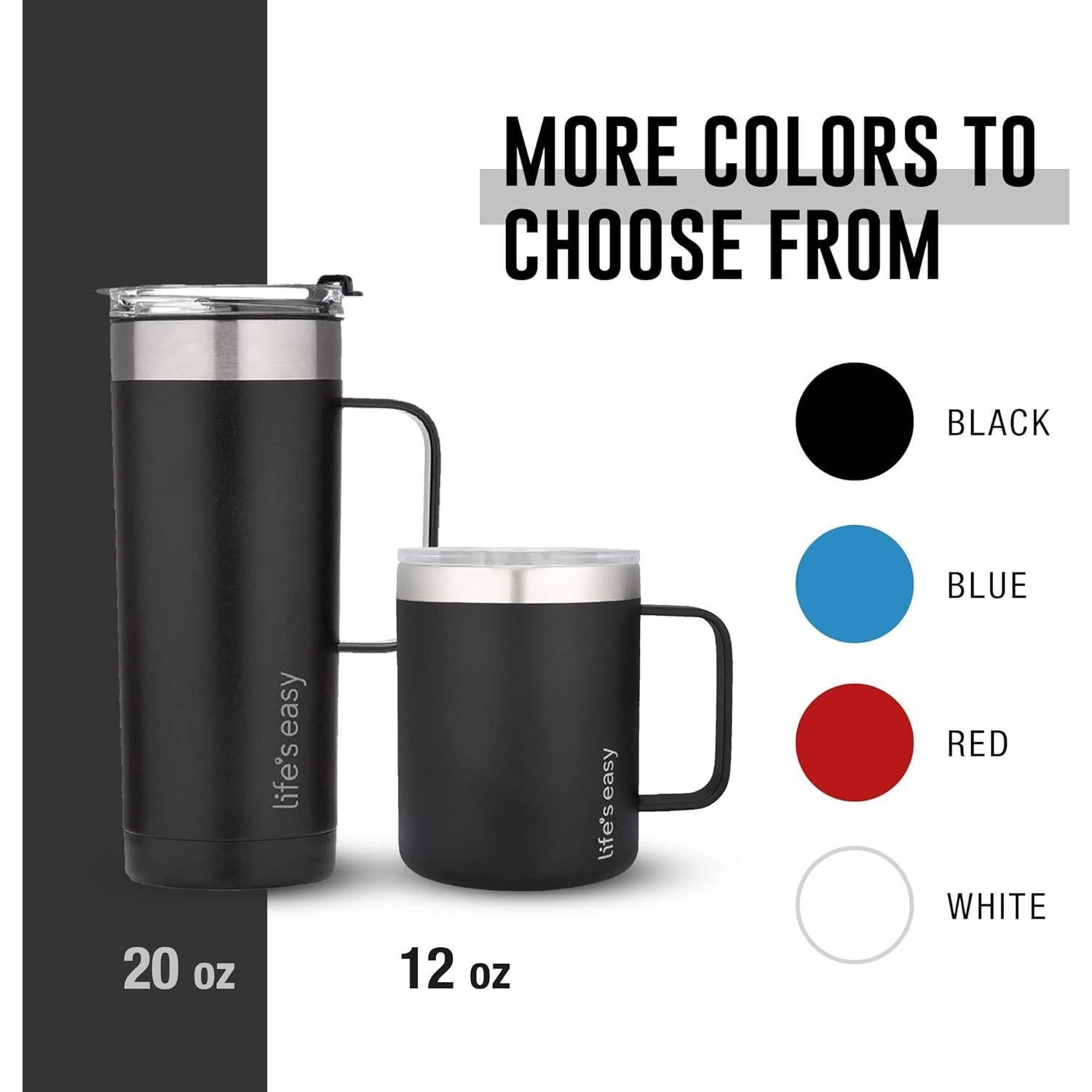 Taza de Acero Inoxidable Life's Easy 12 oz Aislada Doble Pared