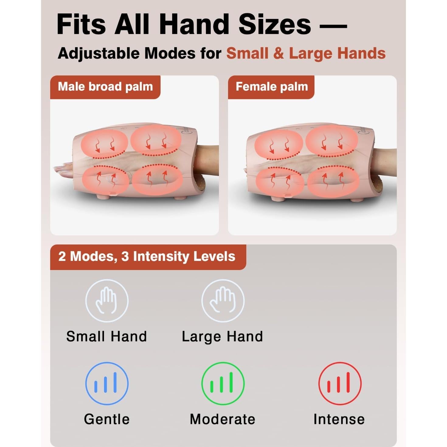 Masajeador de Manos Cotsoco Eléctrico Inalámbrico con Calor
