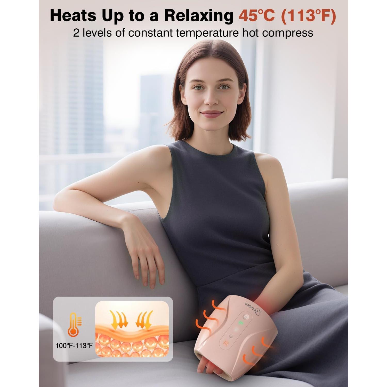 Masajeador de Manos Cotsoco Eléctrico Inalámbrico con Calor