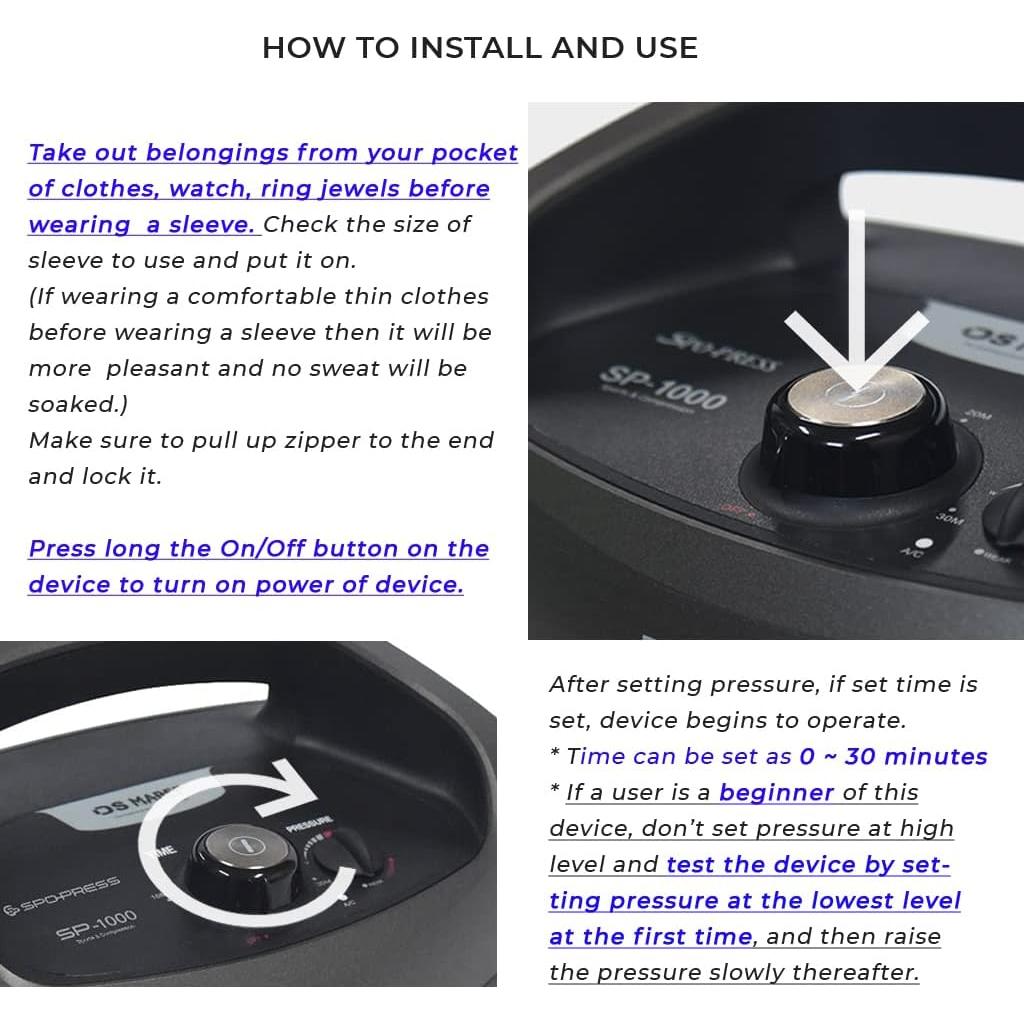 DOCTOR LIFE Sistema de Terapia de Compresión de Aire Juego de Brazo