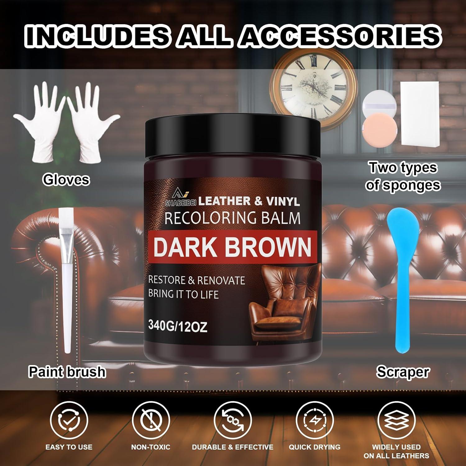 Bálsamo Restaurador de Color para Cuero SHABEIBEI 340g Rojo