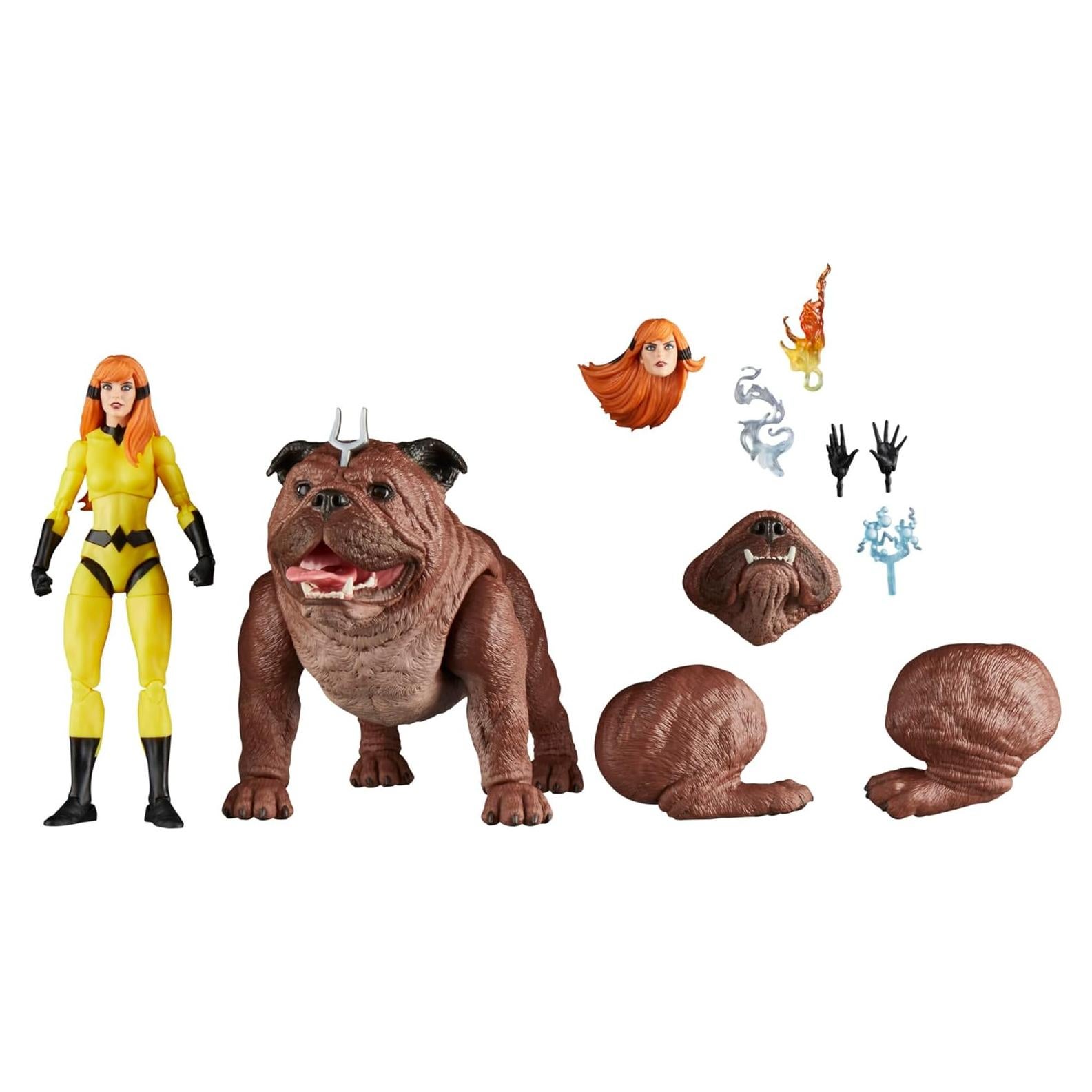 Figuras de Acción Marvel Legends Lockjaw y Crystal 15 cm