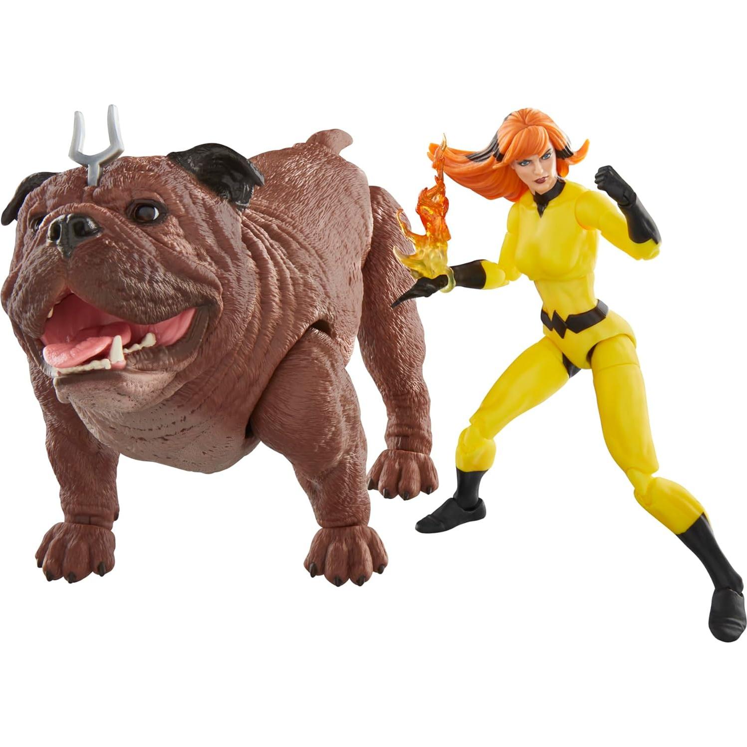 Figuras de Acción Marvel Legends Lockjaw y Crystal 15 cm