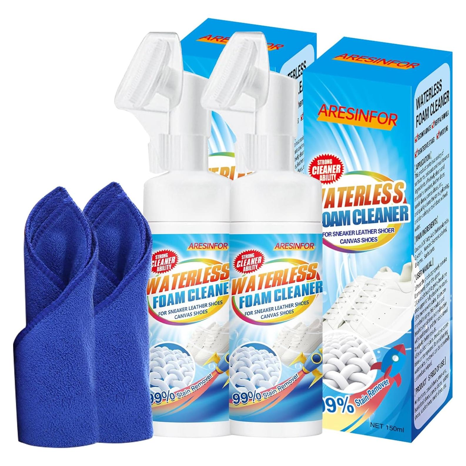 Kit de Limpieza de Zapatos 150ml + Cepillo y Toalla Microfibra