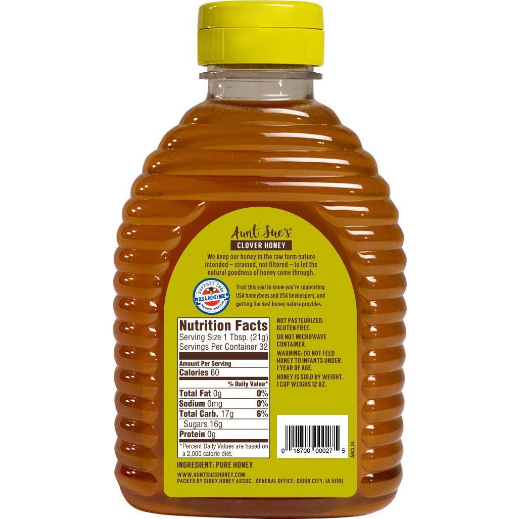 Miel Cruda y Sin Filtrar Tía Sue 680g - Miel de Trébol