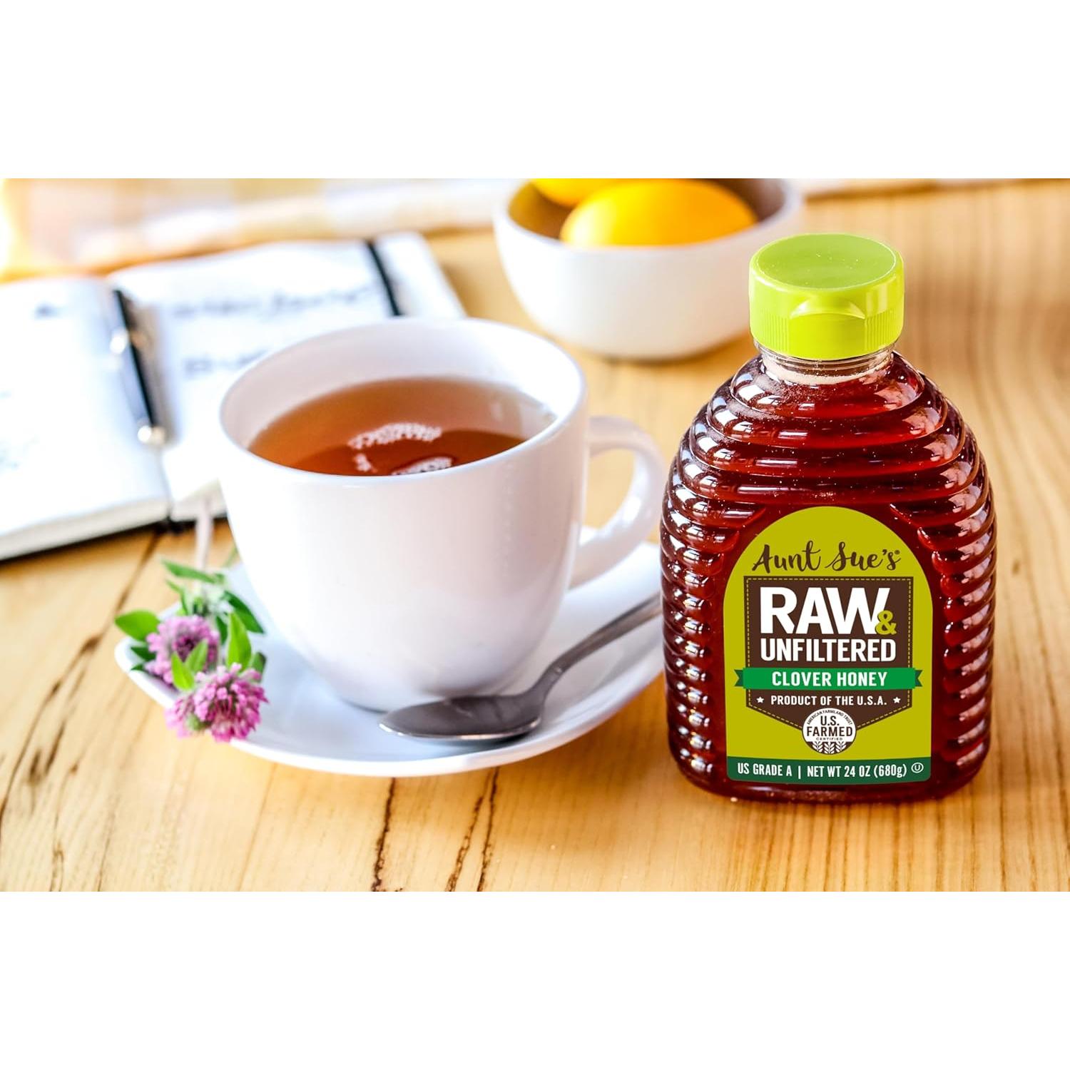 Miel Cruda y Sin Filtrar Tía Sue 680g - Miel de Trébol