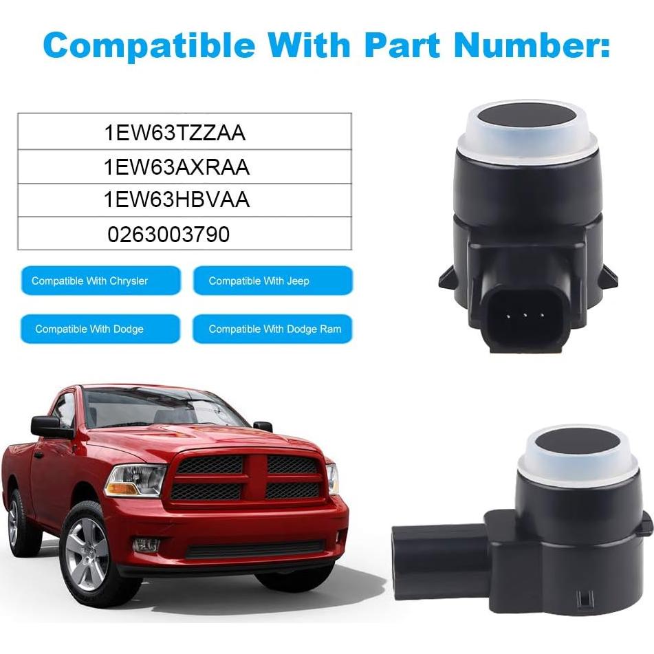 Sensor de Estacionamiento JDMON 4 Pcs Compatible Dodge Jeep