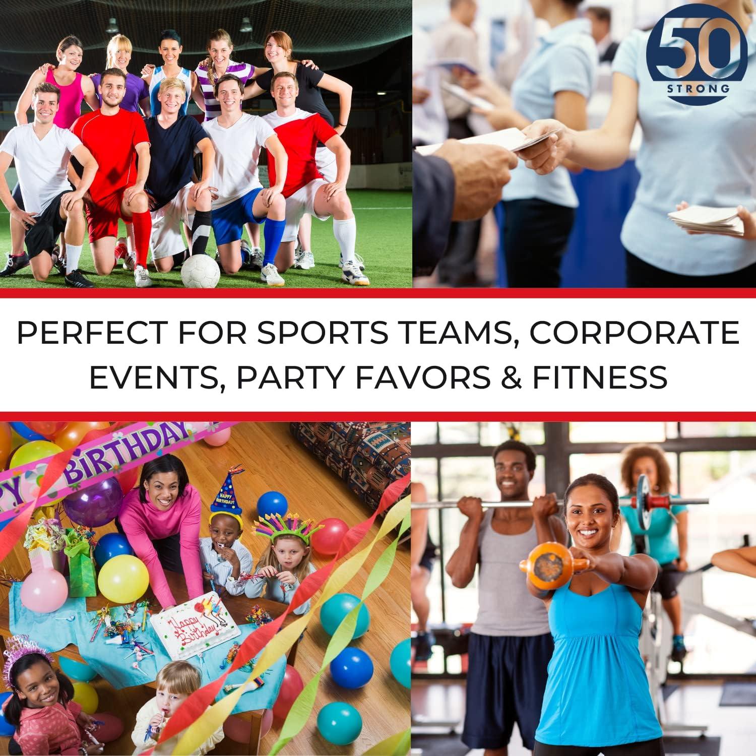 Botellas de Agua Deportivas 50 Strong 22 oz Reutilizables 2 Paquete