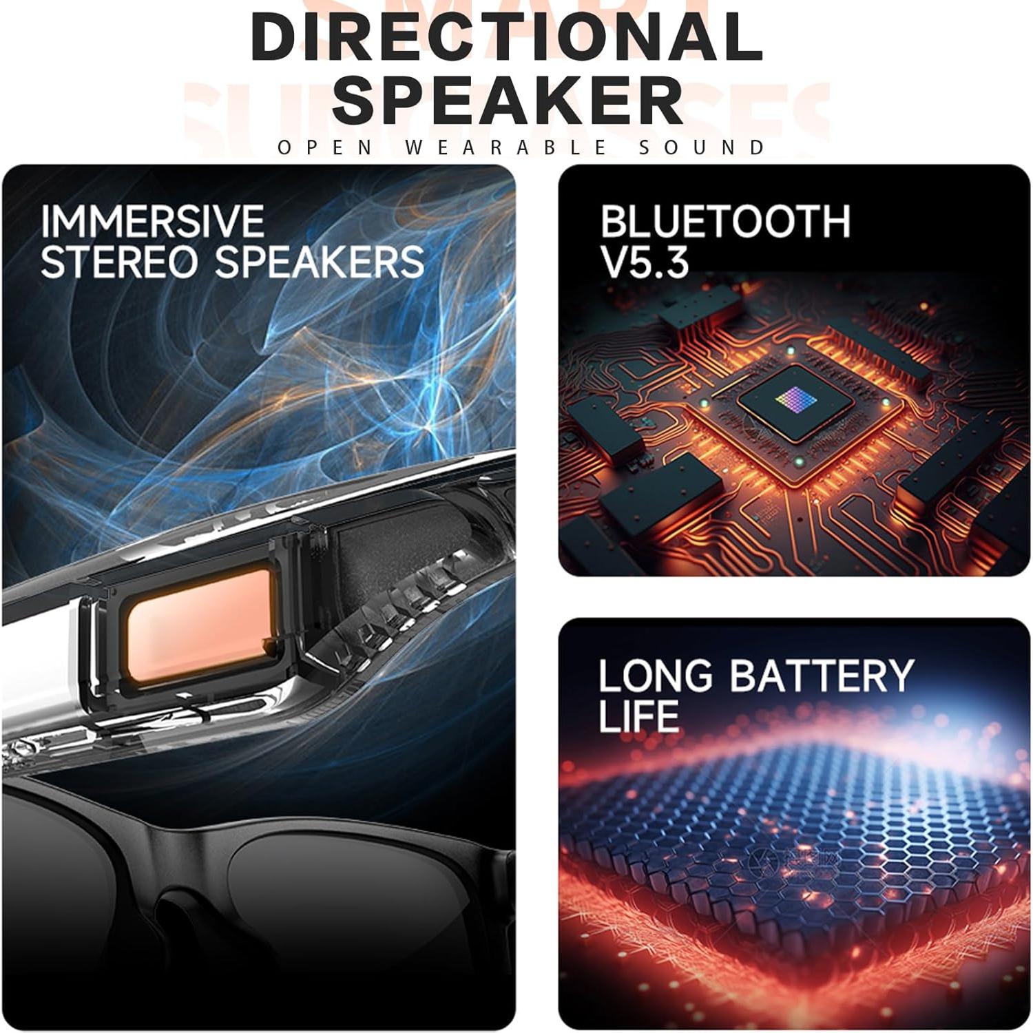 Gafas Inteligentes Fecoul G10 Bluetooth UV400 Polarizadas