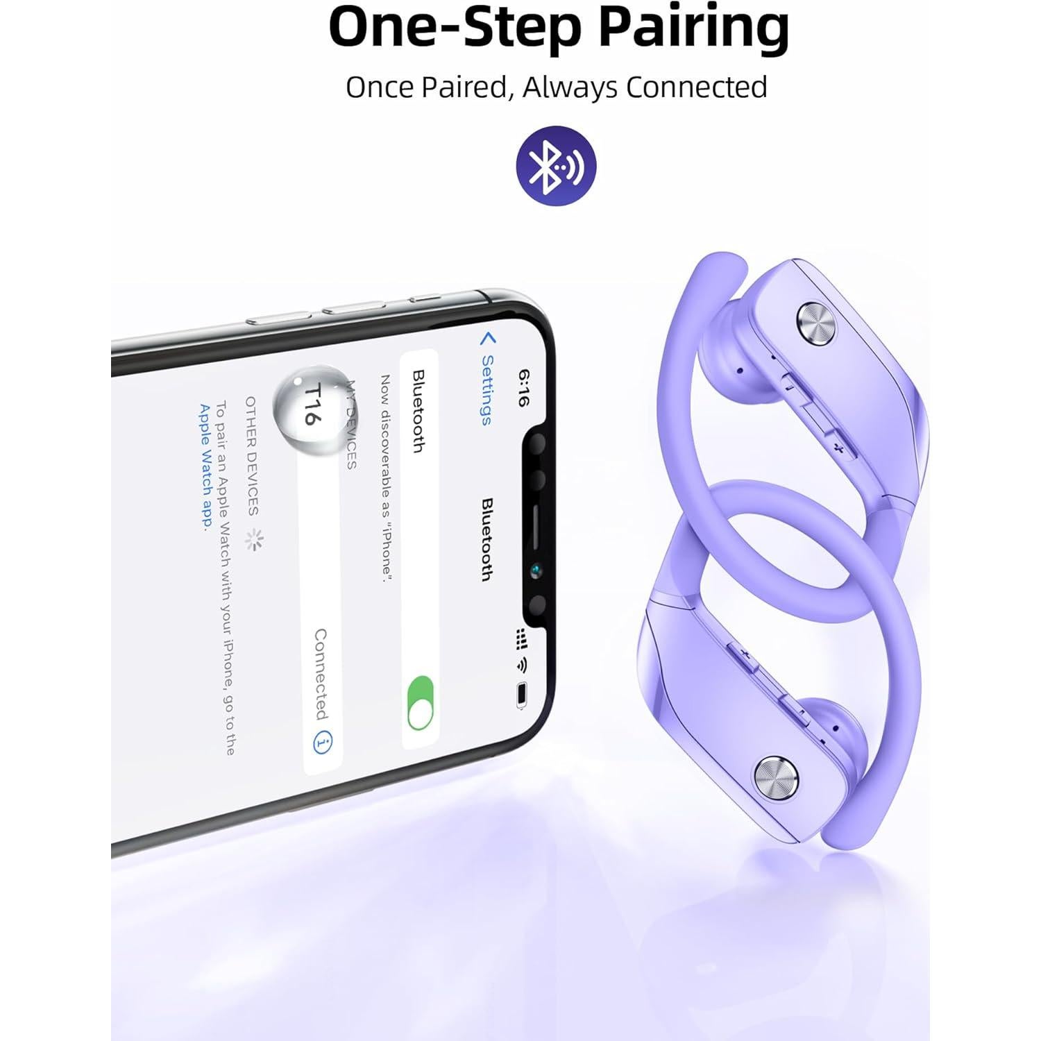 Auriculares Inalámbricos Bmanl T16 Bluetooth con Ganchos - 80h Batería