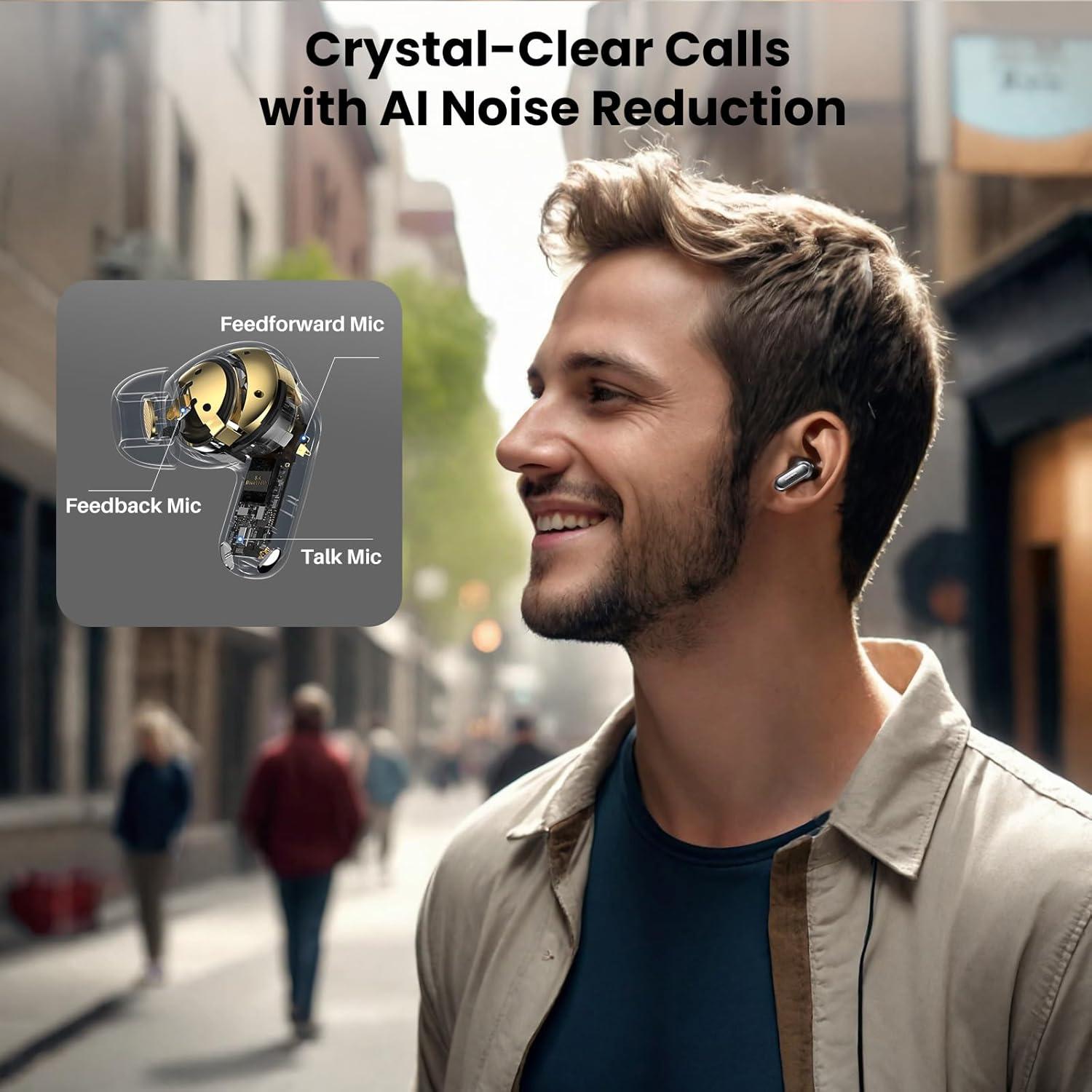 Auriculares Inalámbricos TOZO NC20 con Cancelación de Ruido y 80H