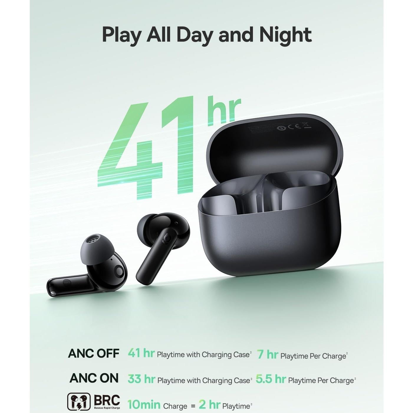 Auriculares Inalámbricos Baseus Bass BP1 NC con ANC y 41H