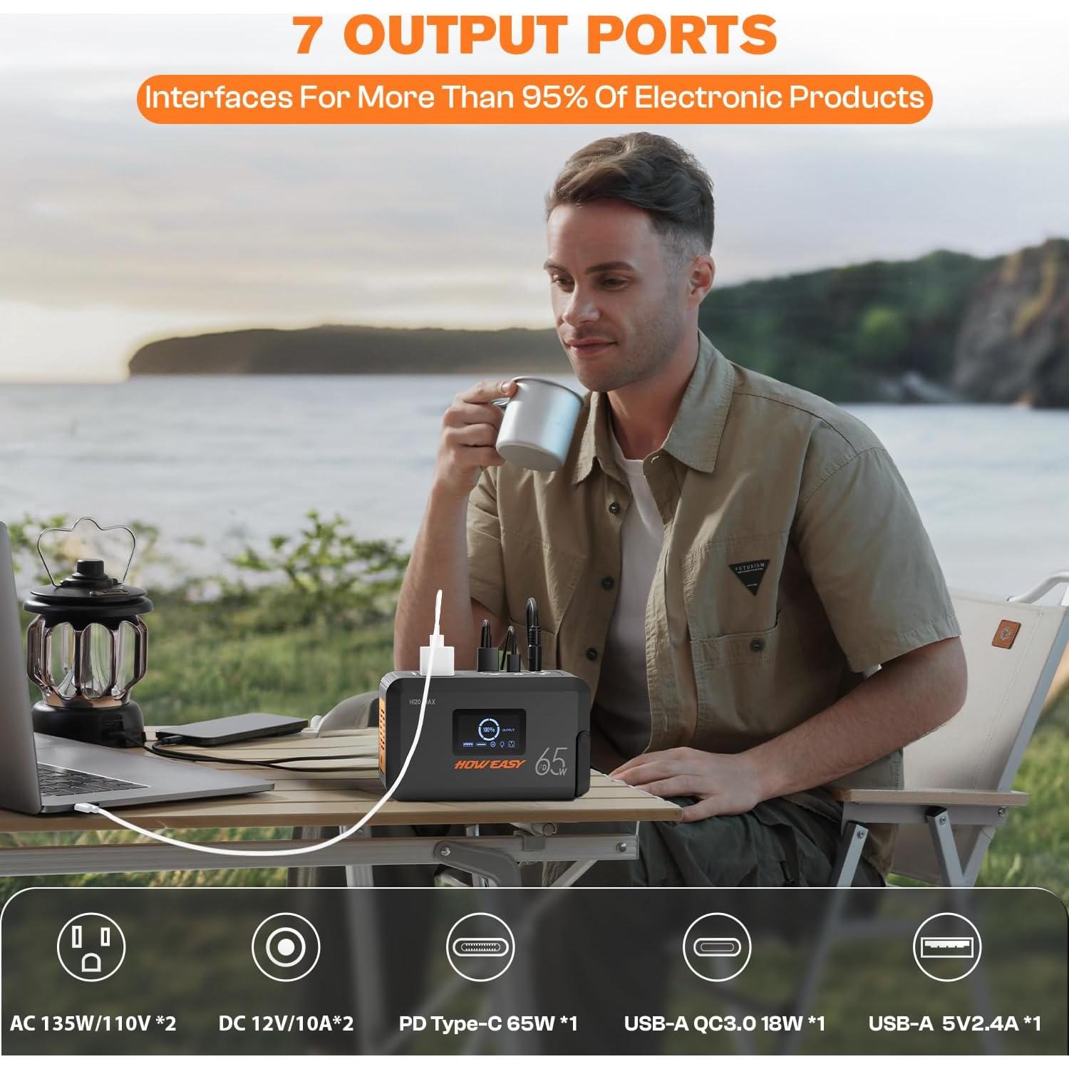 Estación de Energía Portátil HOWEASY H120 MAX 98Wh 135W