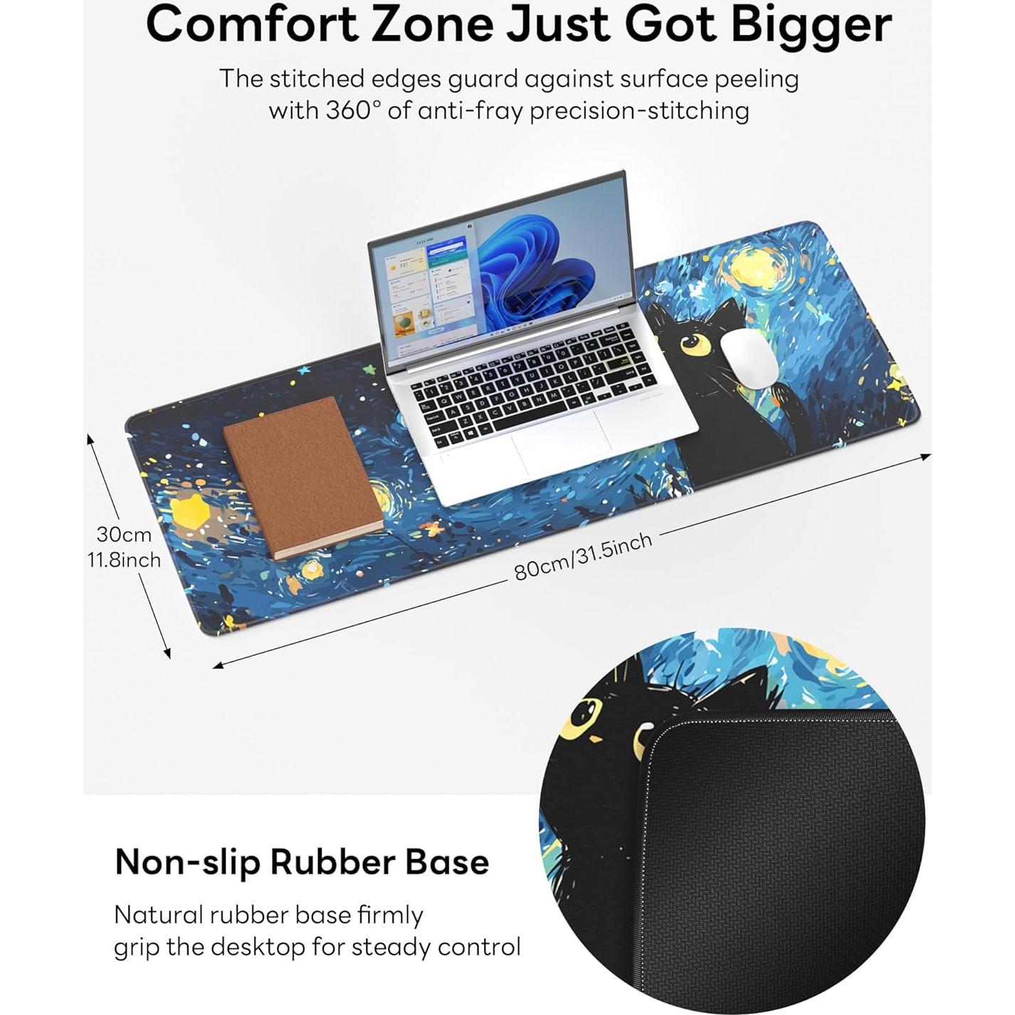 Alfombrilla de Ratón Velluxion Gato Estrellado 80 x 30 cm