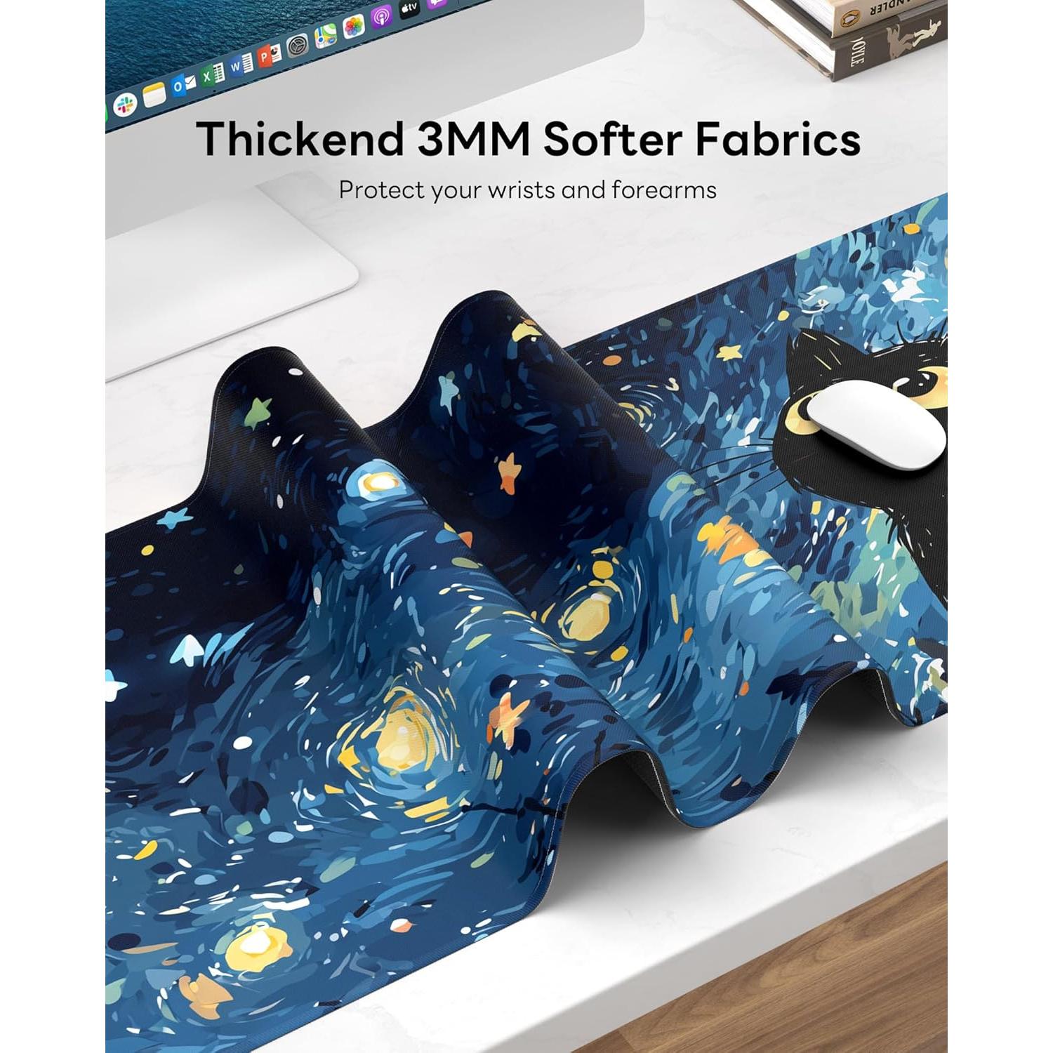 Alfombrilla de Ratón Velluxion Gato Estrellado 80 x 30 cm