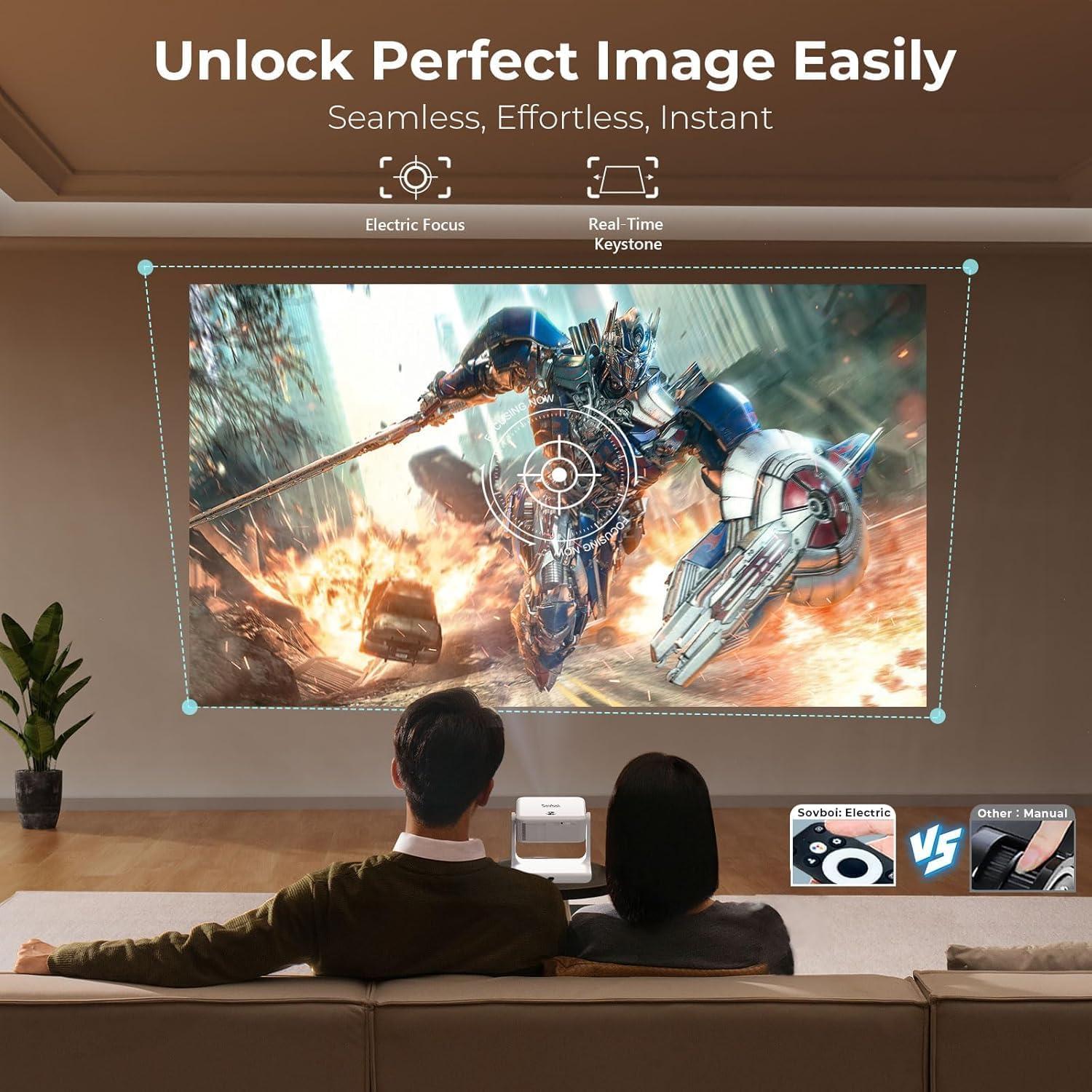 Proyector 4K Sovboi S61Pro con Google TV y Bluetooth